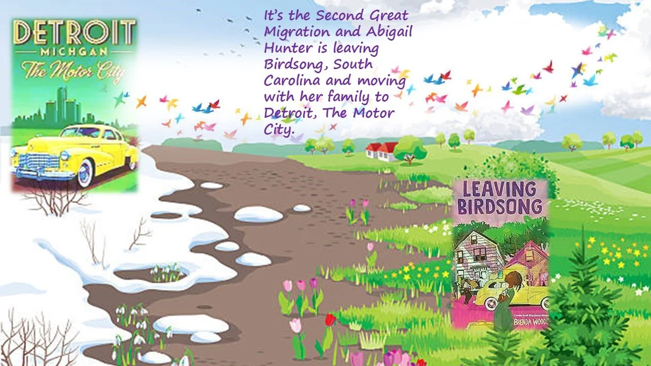 Abigail Hunter, the bookworm from The Unsung Hero of Birdsong, USA, leaves Birdsong with her family and moves to Detroit, The Motor City.