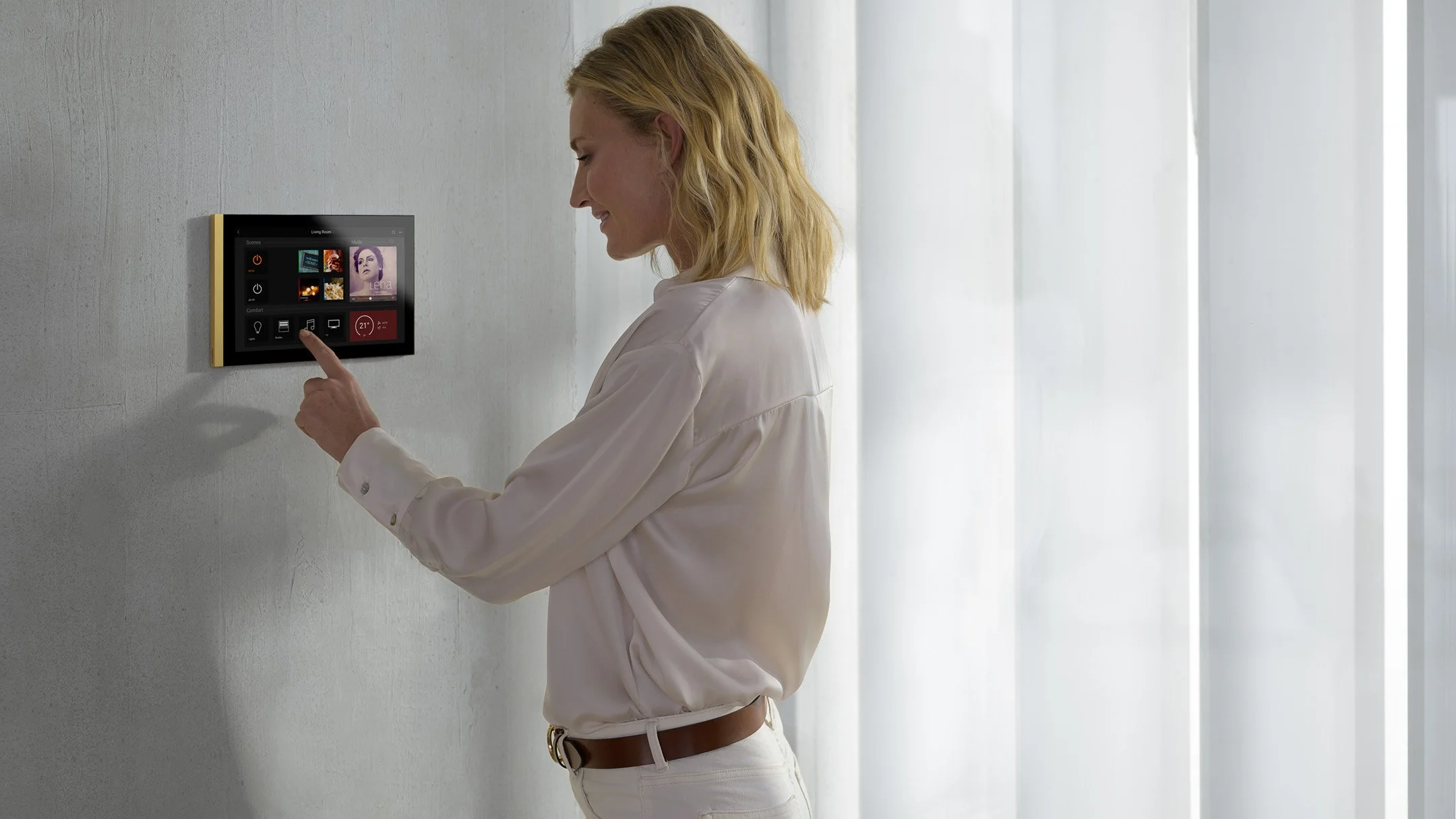 Person holding a smartphone with a five-star review graphic hovering above it.
