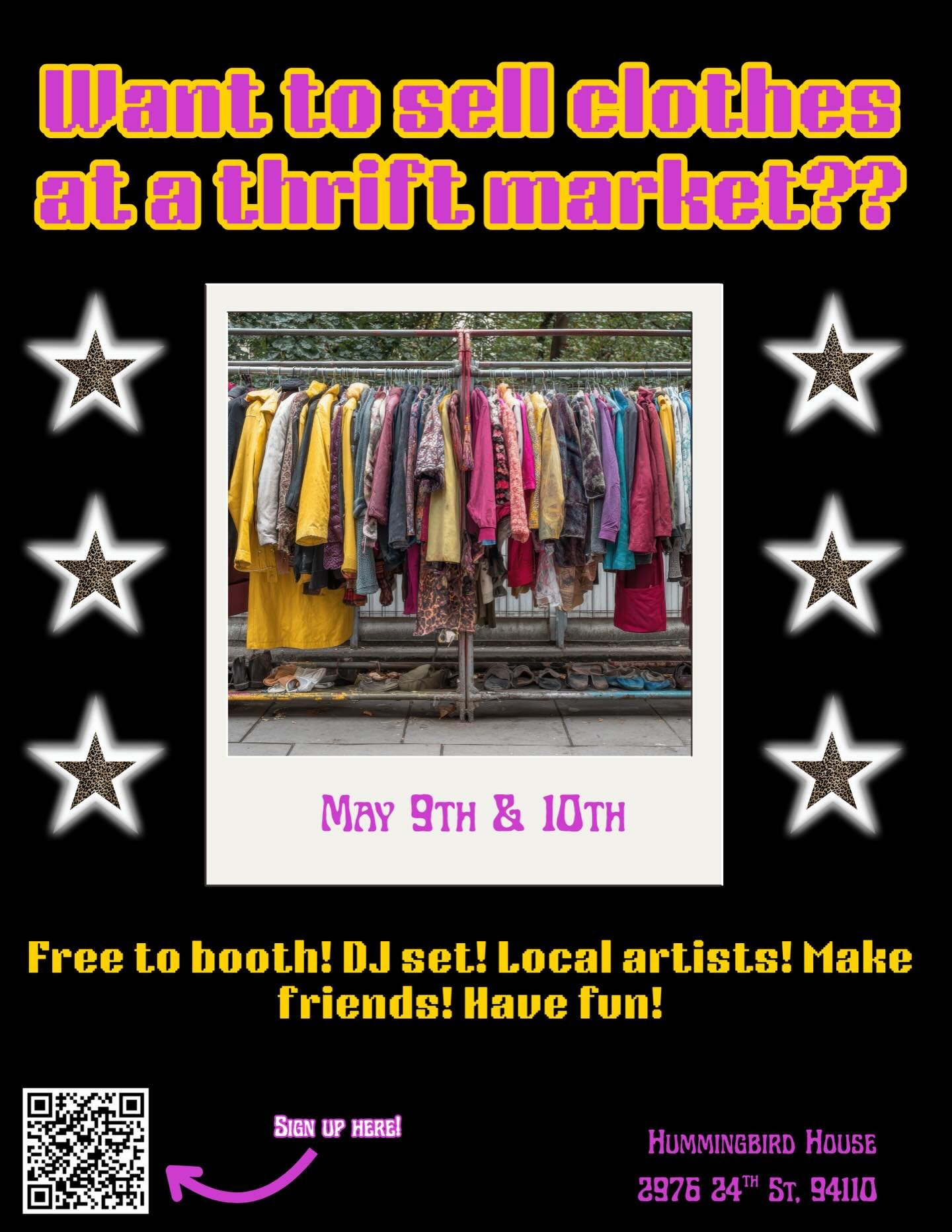 Come booth with us! Looking for vendors for May 9-10th @ Hummingbird House 🛍️

If you&rsquo;re interested in having a booth, send us a message📱 or check out our website for more information ⭐️ Link in bio!