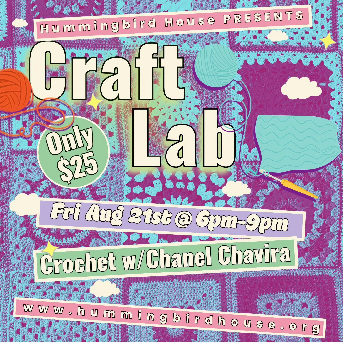 It's time to do some social crafting 😁 I'm so looking forward to this next Craft Lab because I've been wanting to learn crochet, and I'll finally have the time to do it!

Perfect chance for beginners and veteran crocheters to come over and enjoy an 