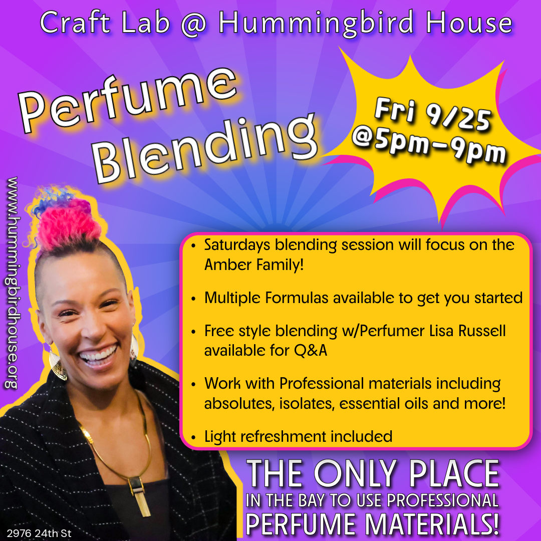 Craft Lab | Perfume Blending |  Fri Sep 25th @ 5pm-9pm and Fri Oct 30th @ 5pm-9pm