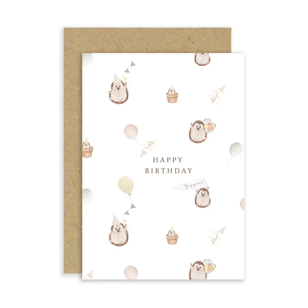 Hedgehog Birthday Card.webp