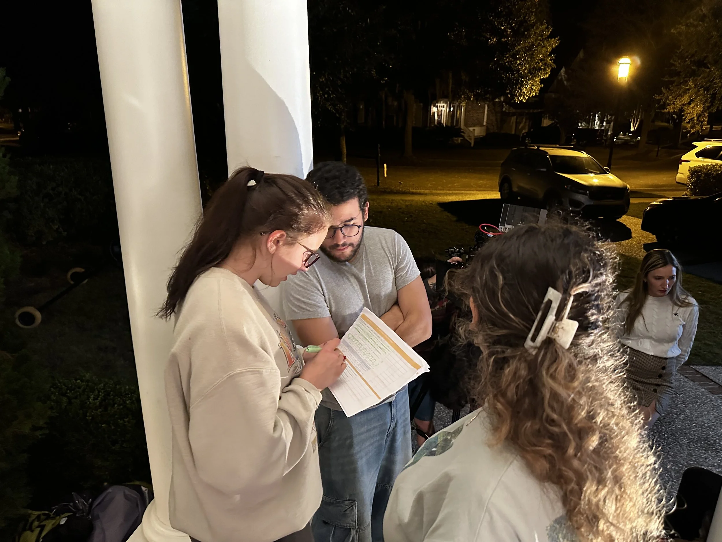 Director, Assistant Director, and Producer