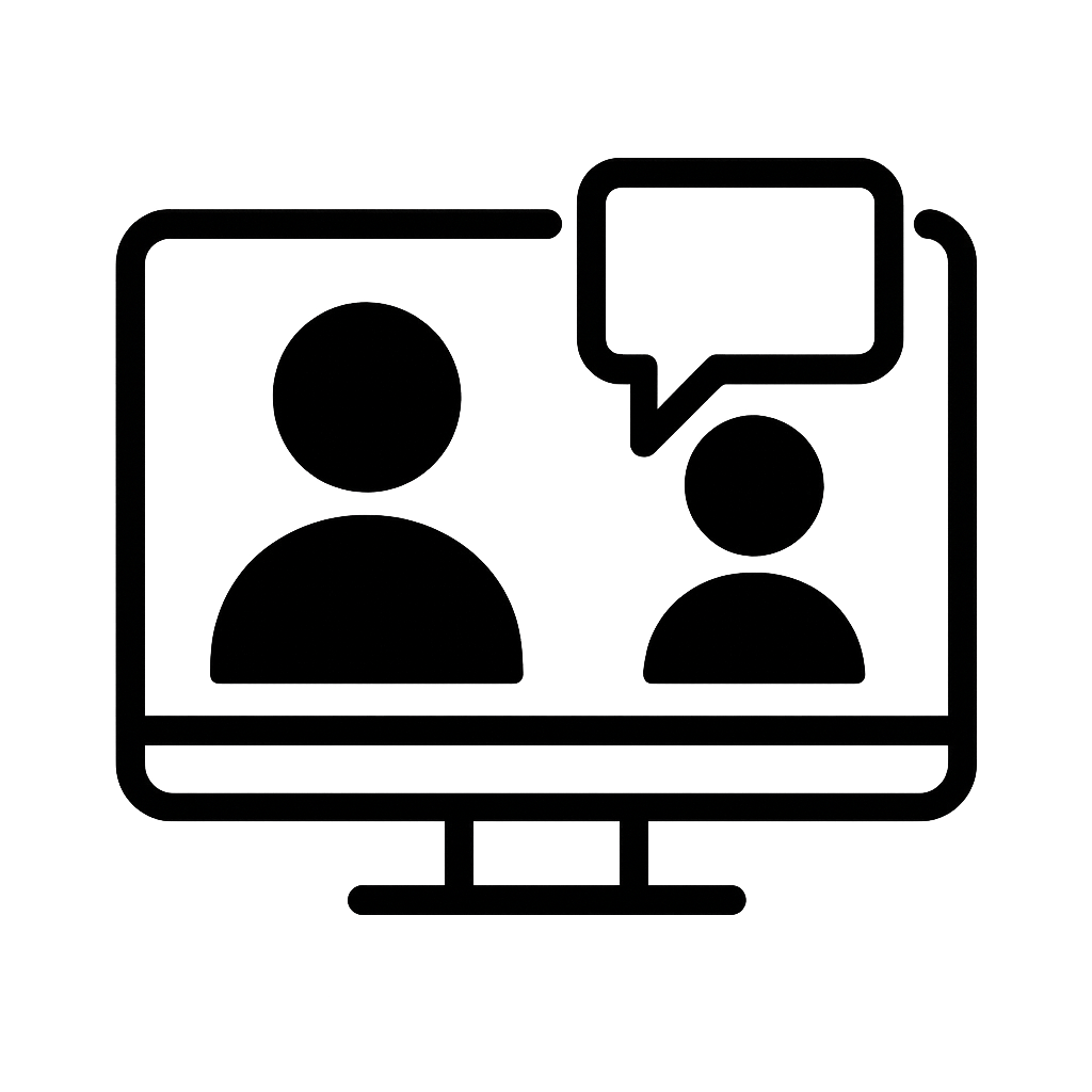 Online coaching icon