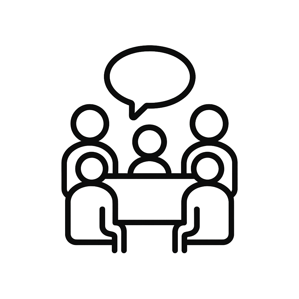 Family meeting icon