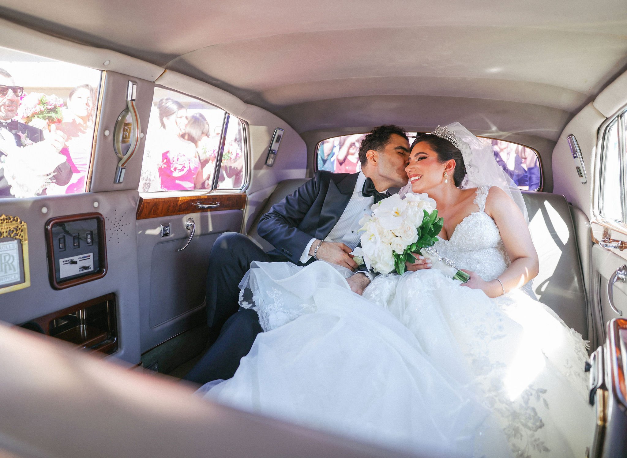 Luxury wedding planner in California coordinates designer car exit