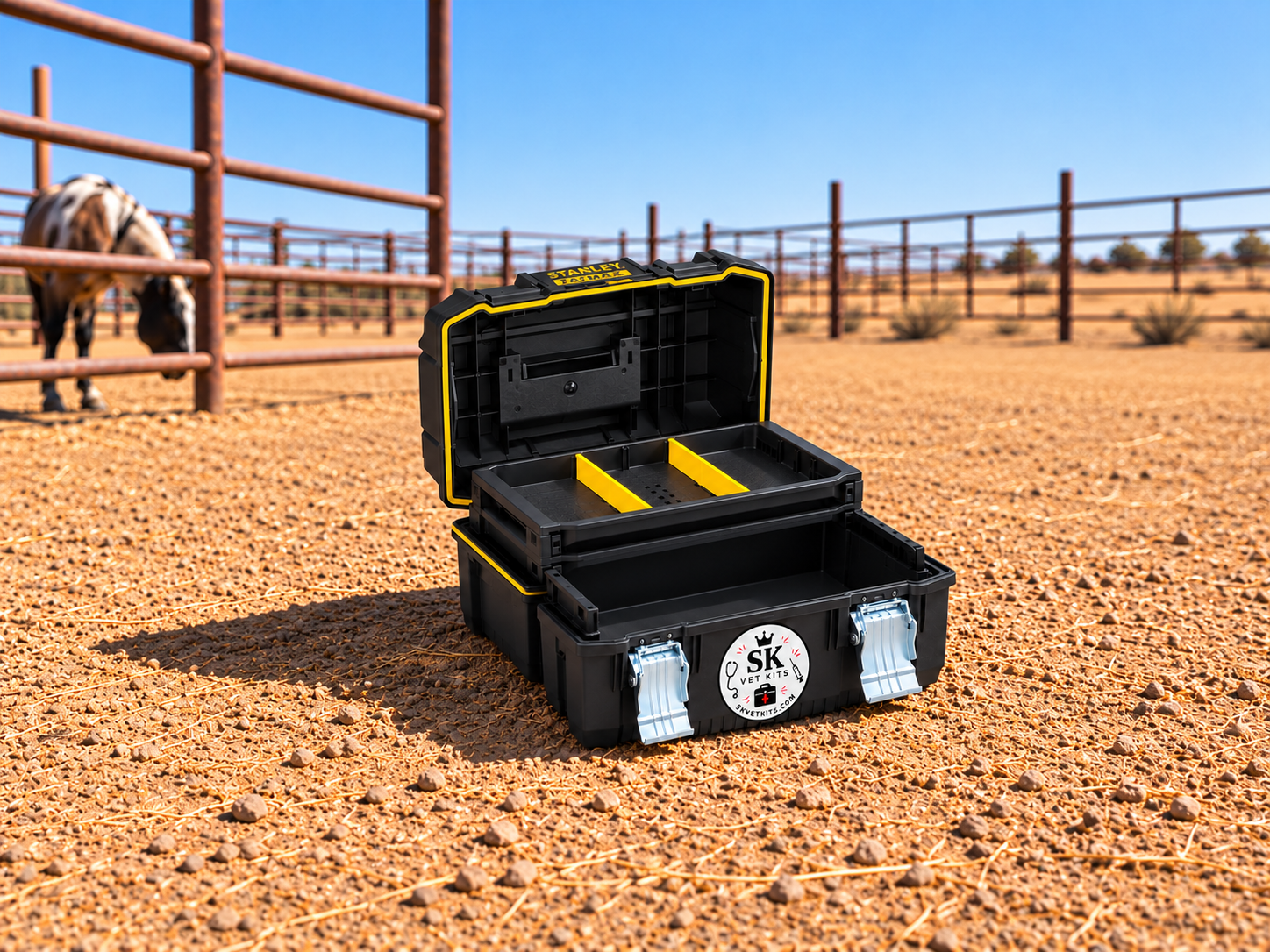 Stanley FatMax Kit at a Sunlit Ranch Arena.png
