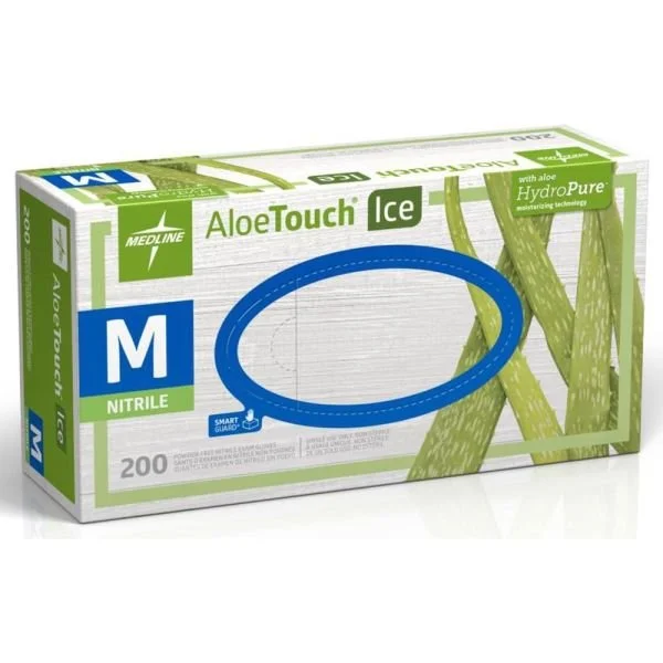 Aloetouch Ice Nitrile Exam Gloves 200ct (Green)
