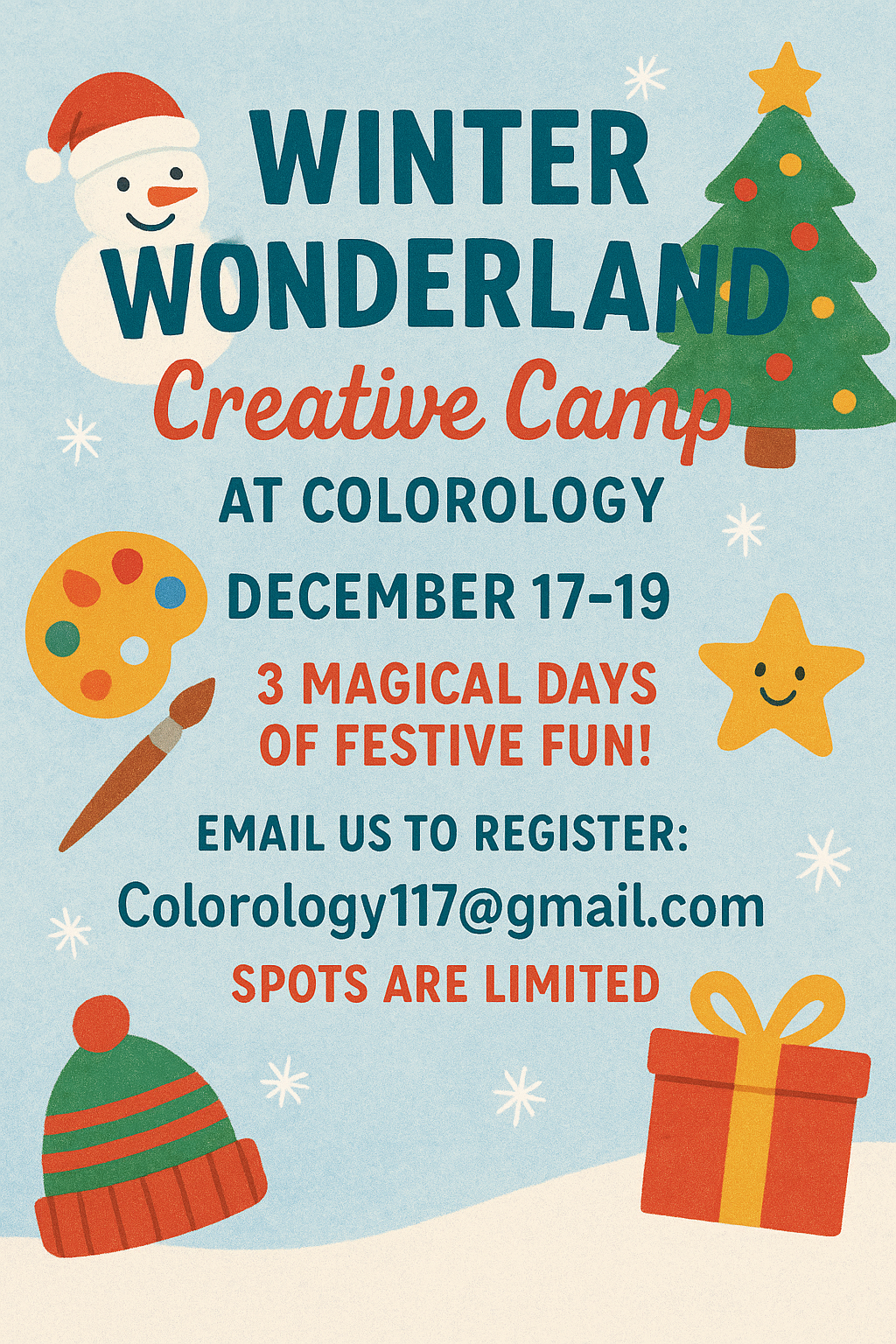 kids winter camp Oakville, holiday art camp Oakville, festive kids crafts, winter break camp Oakville, children’s holiday activities, kids art classes Oakville, seasonal craft camp, kids holiday workshop Oakville