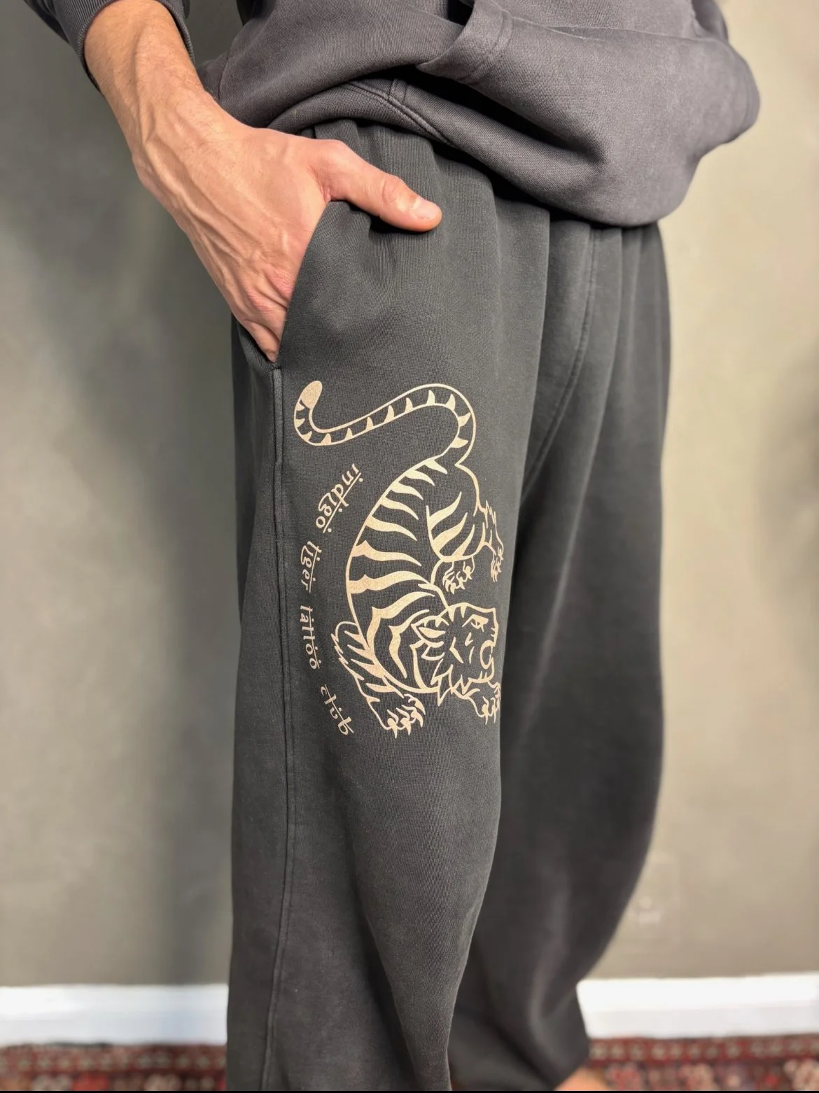 Charcoal Indigo Tiger Sweats
