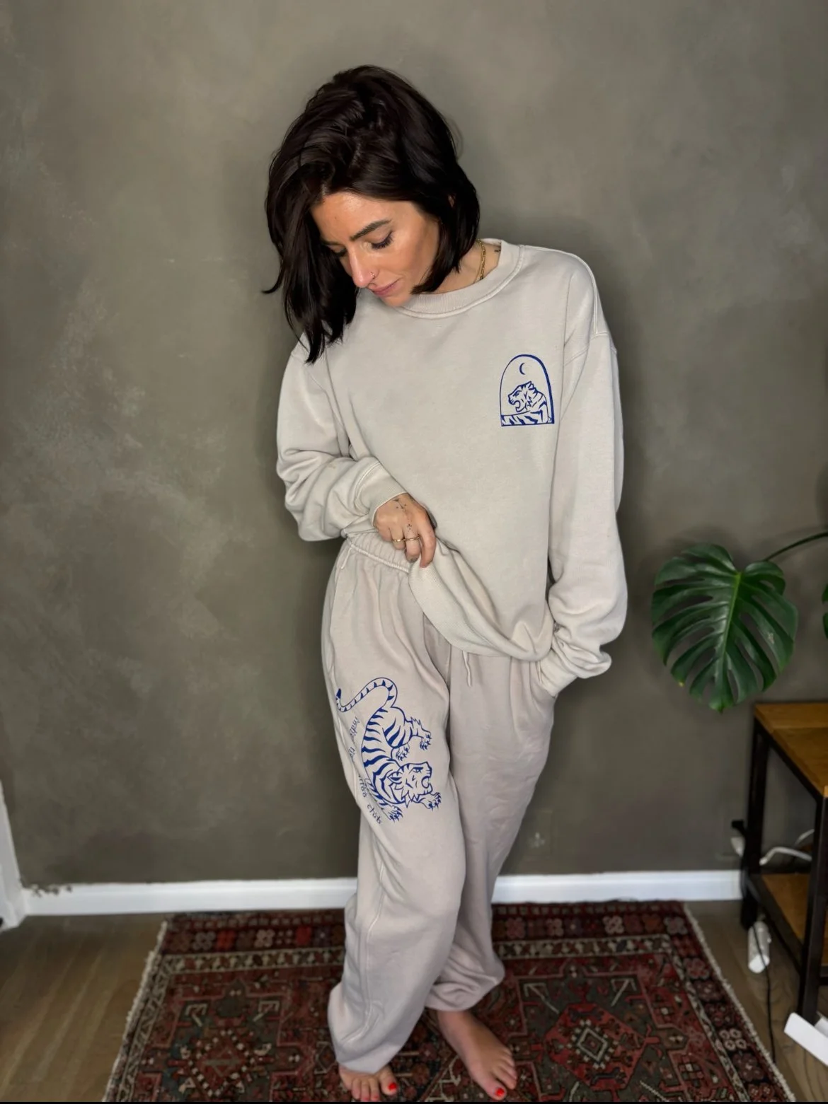 Bone Indigo Tiger Sweats