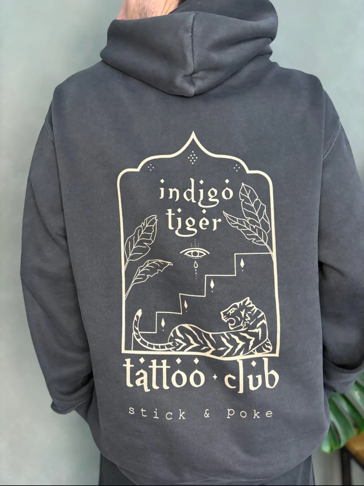 Charcoal Indigo Tiger Hoodie
