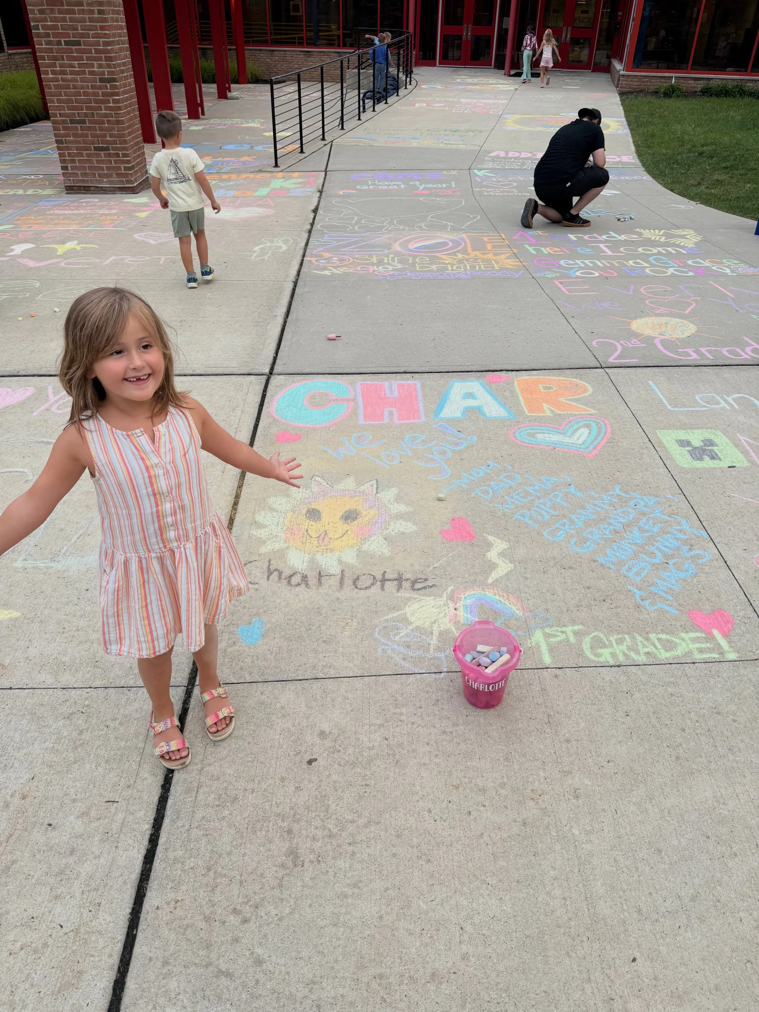 She&rsquo;s still playing. The laughter continues. The colors remain bright. And all is good because we&rsquo;re here with our little girl on her first day of first grade. It&rsquo;s wonderful. It&rsquo;s exactly what&rsquo;s supposed to happen.

And