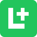 Learn Positive Logo with a green background