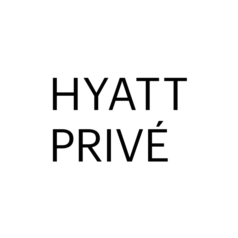 Black background with the text 'HYATT PRVÉ' in the center in bold, uppercase font.