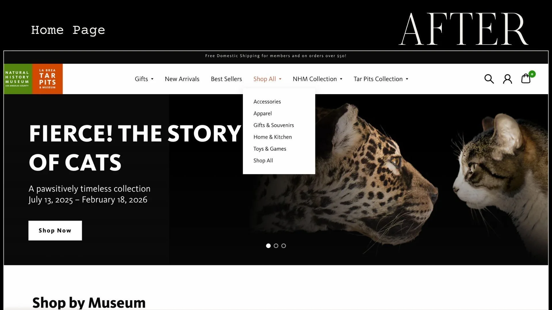 Natural History Museum Shopify Re-Platform