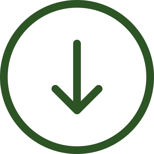 Green arrow pointing downward inside a green circle.