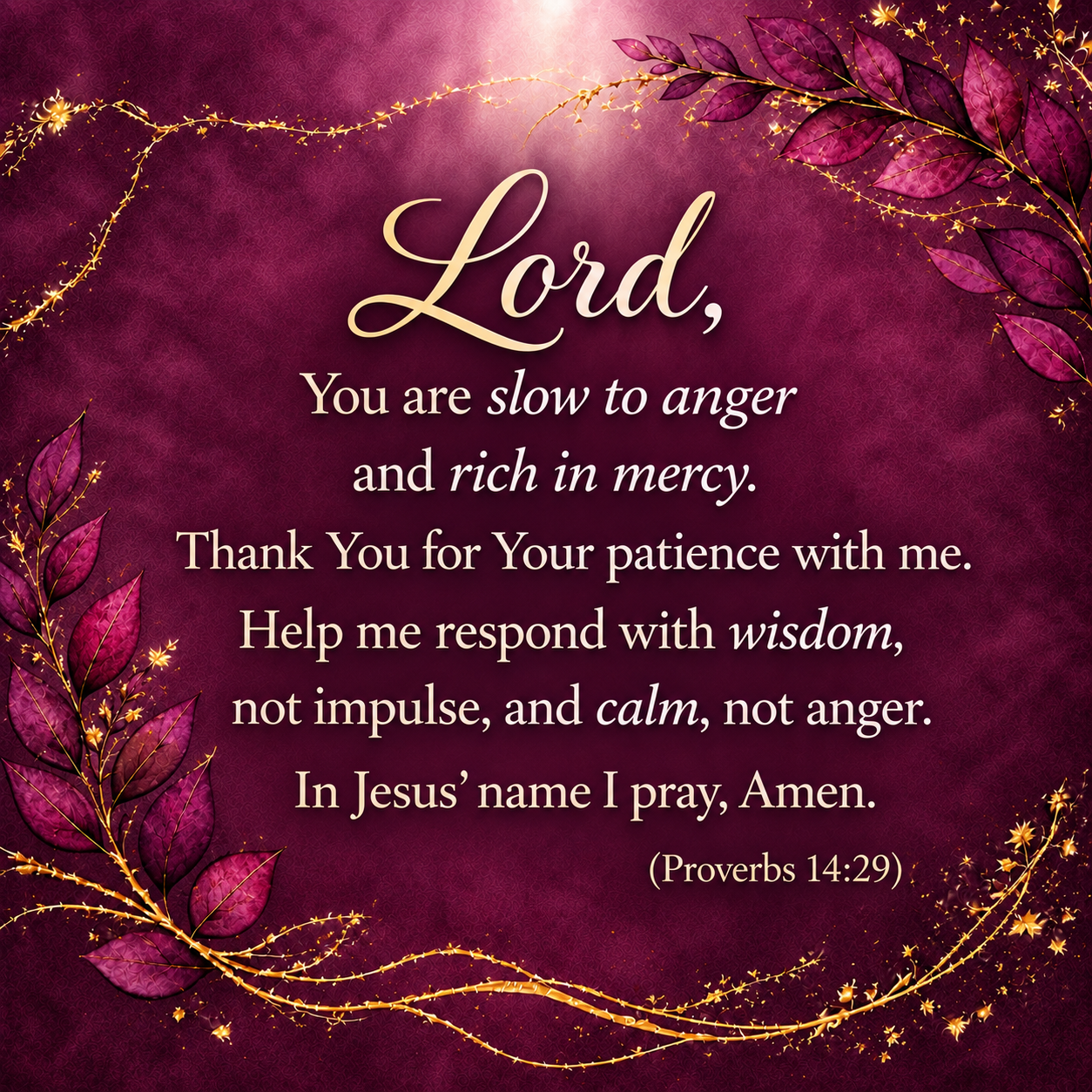 Daily Prayer - A Prayer for Wisdom and Calm