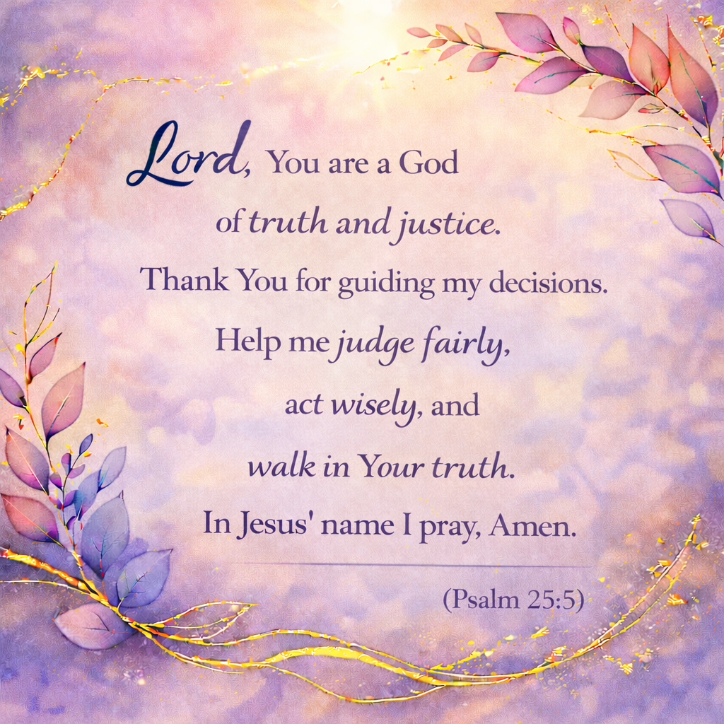 Daily Prayer - A Prayer to Judge Fairly and Act Wisely