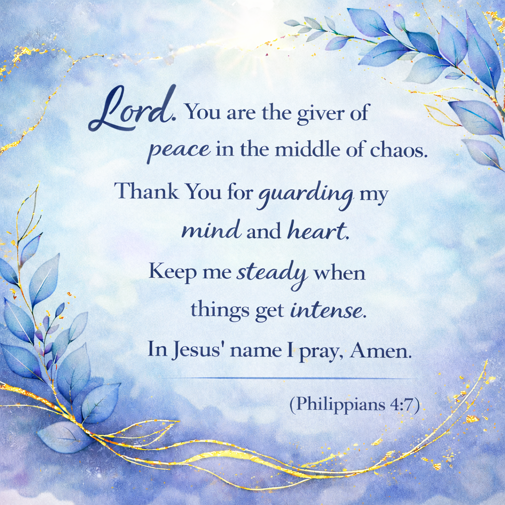 Daily Prayer - A Prayer for Peace and Steadiness