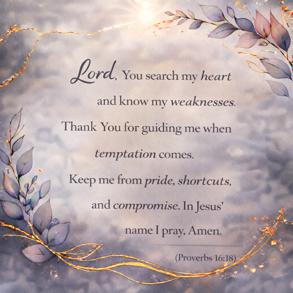 Daily Prayer - A Prayer for Strength Against Pride, Shortcuts and Compromise