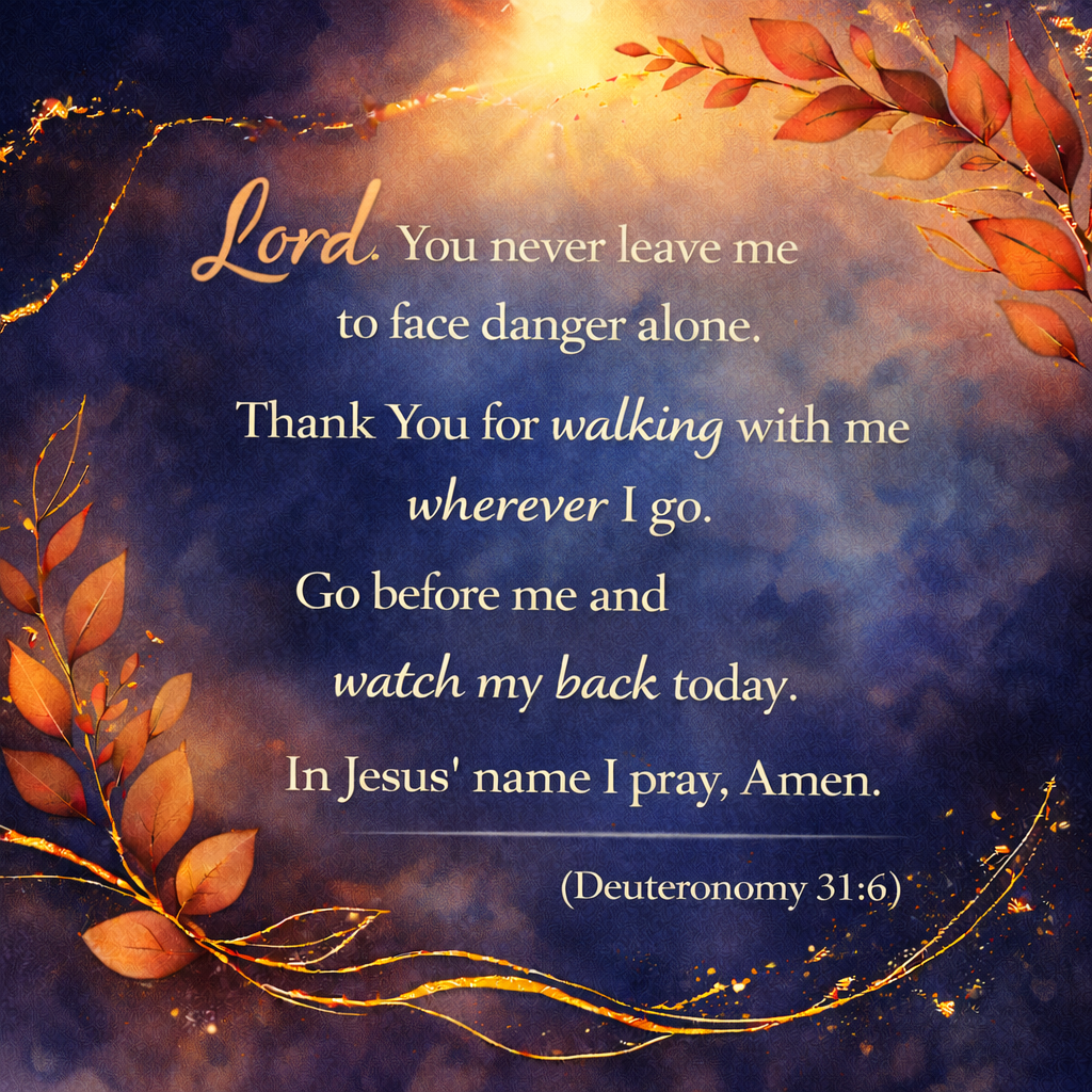 Daily Prayer - A Prayer to Go Before Me and Watch My Back