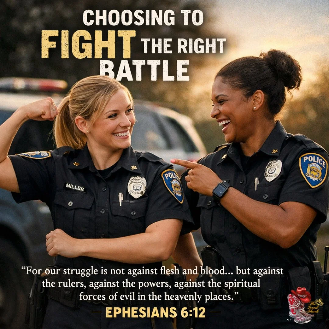 Loved Shack | Shield Sisters Devotional for Women in Law Enforcement and Corrections | Choosing to Fight the Right Battle | Ephesians 6:12