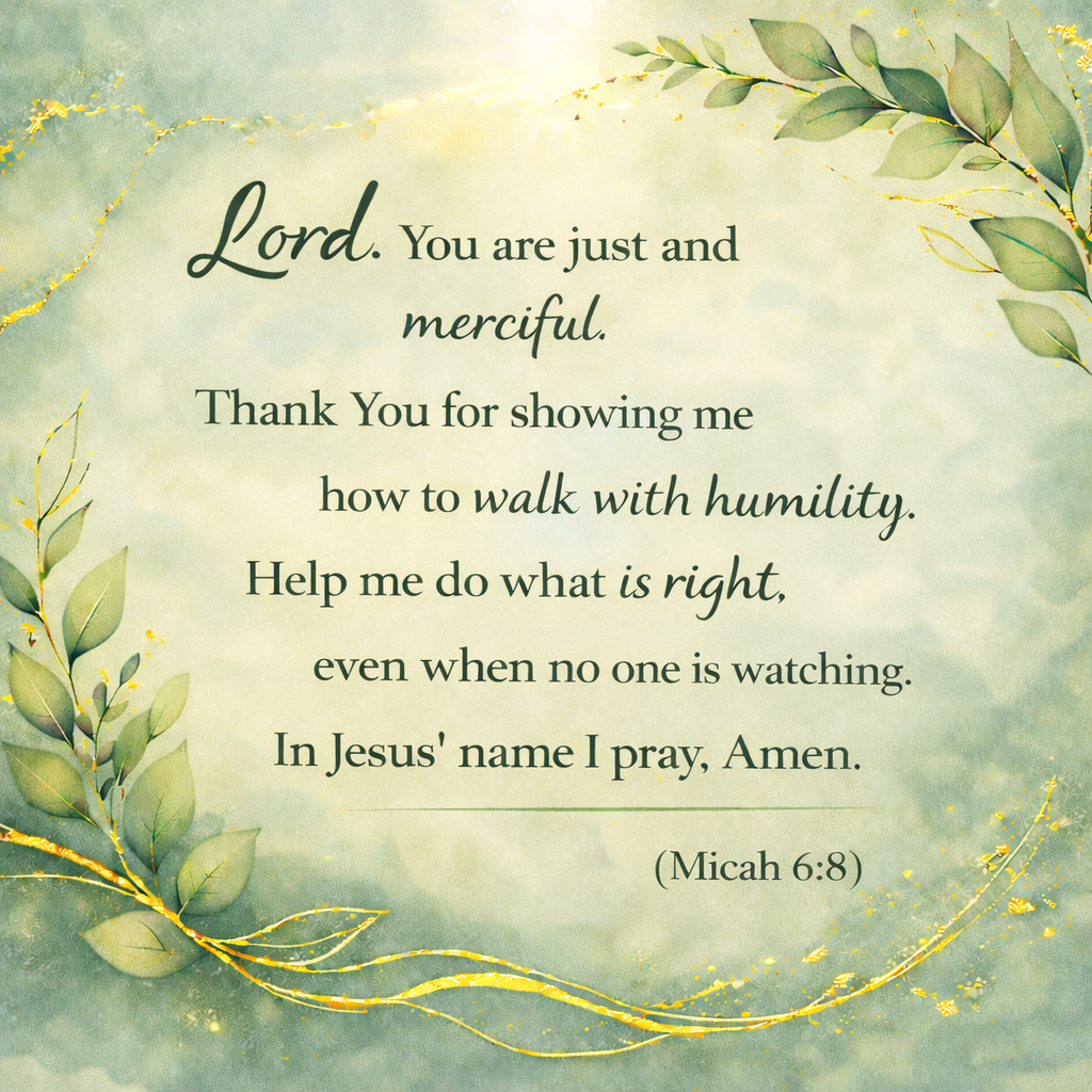 Daily Prayer - A Prayer for Humility and Doing What Is Right