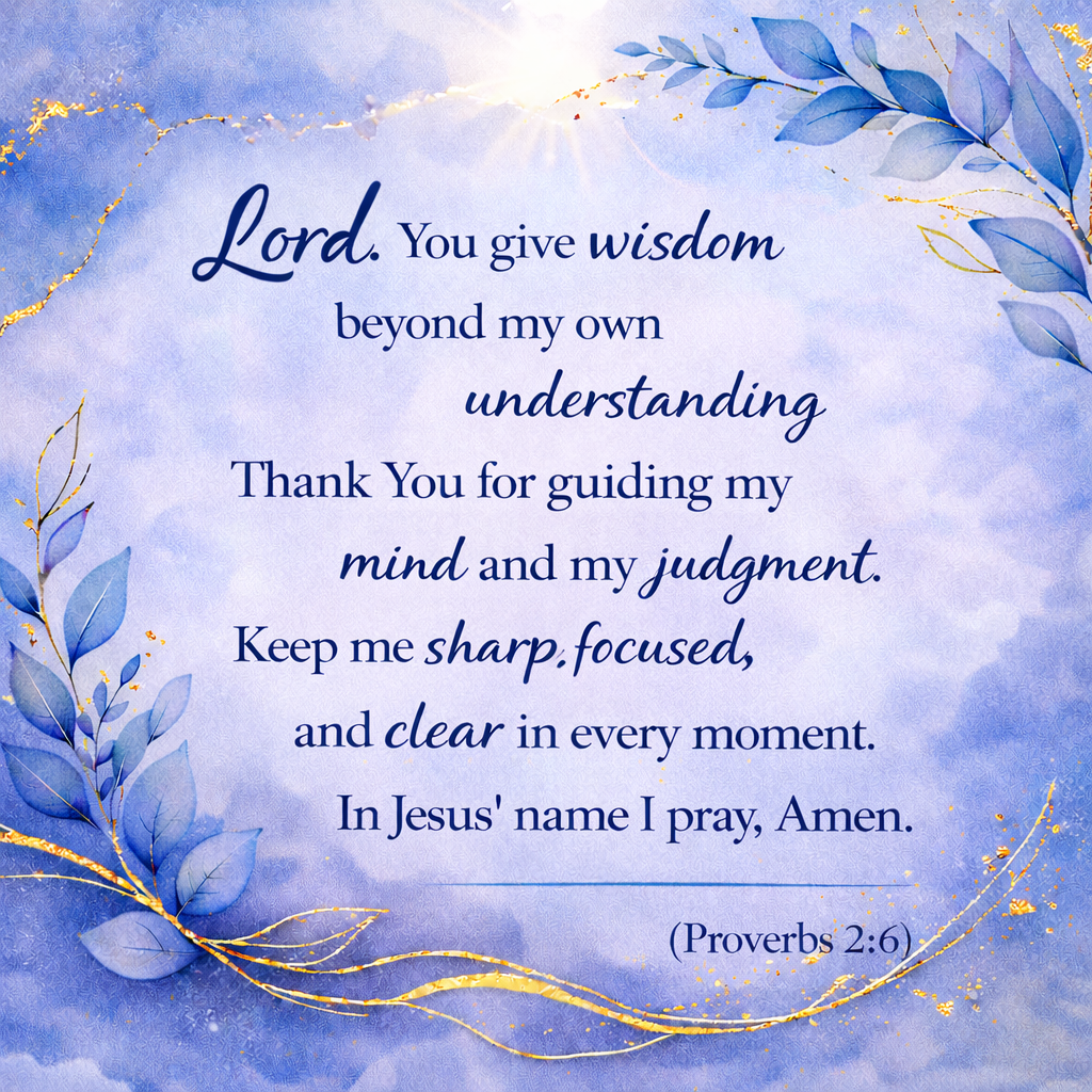 Daily Prayer - A Prayer for a Sharp, Clear, and Focused Mind
