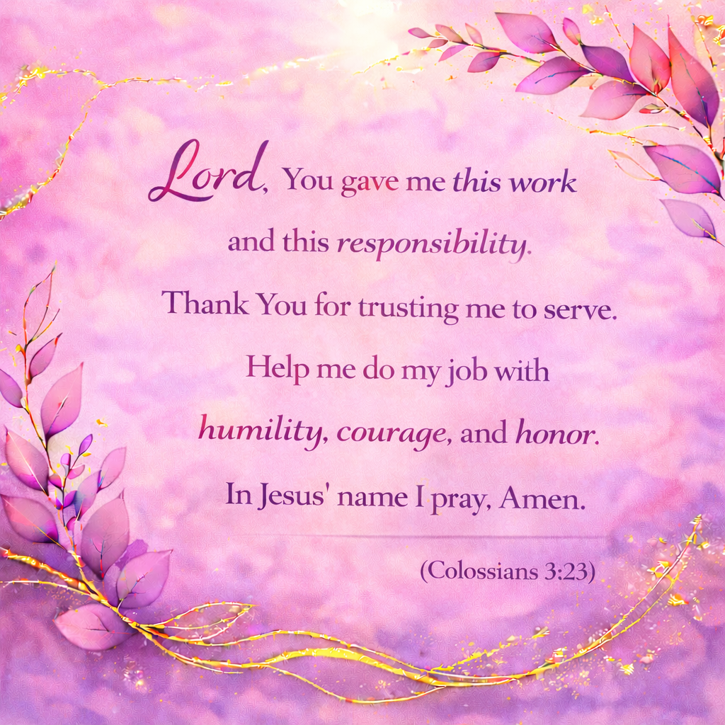 Loved Shack's Daily Prayer - A prayer for humility, courage and honor in serving.