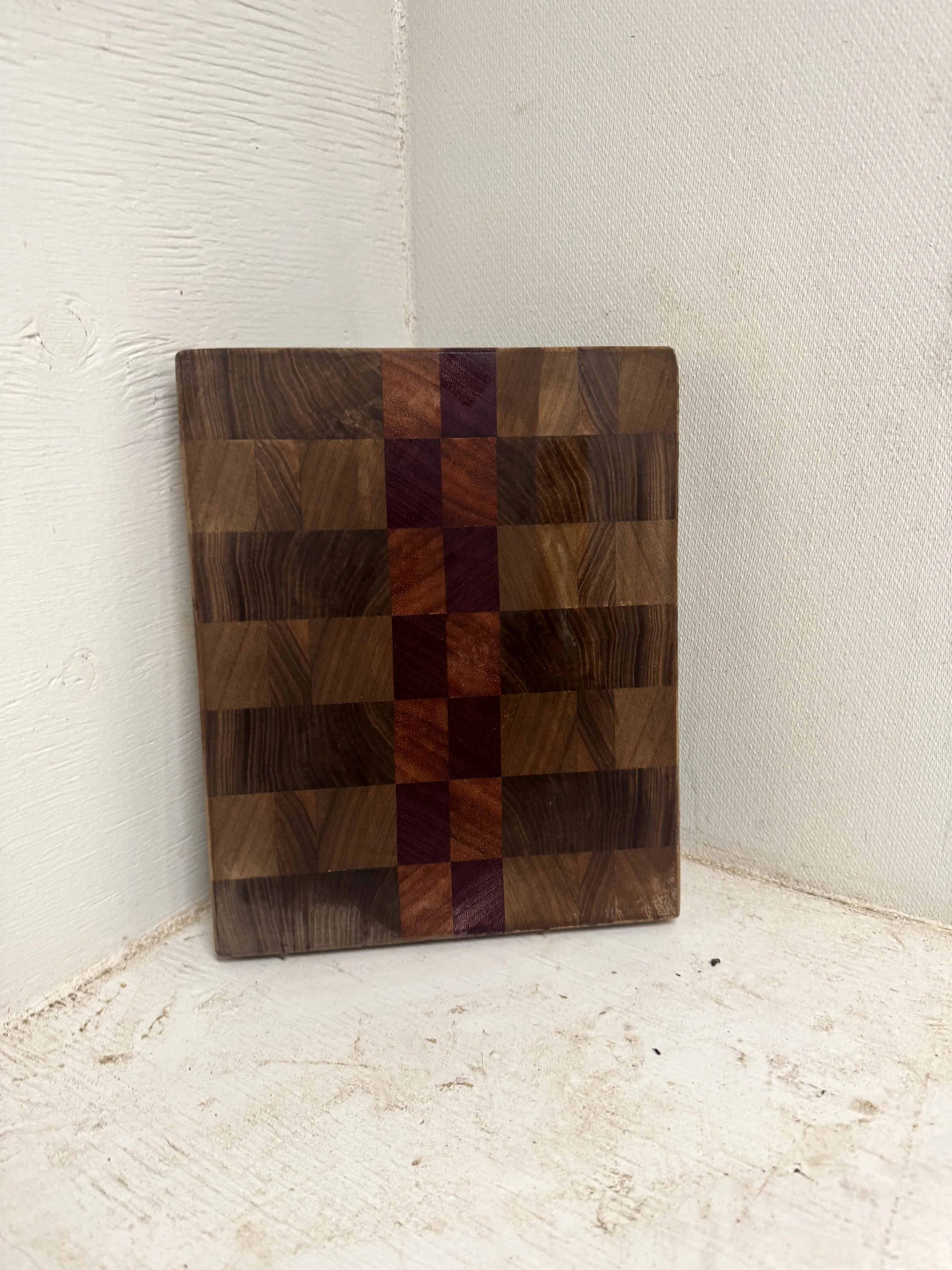 End Grain Ginham Cutting Board — No. 20