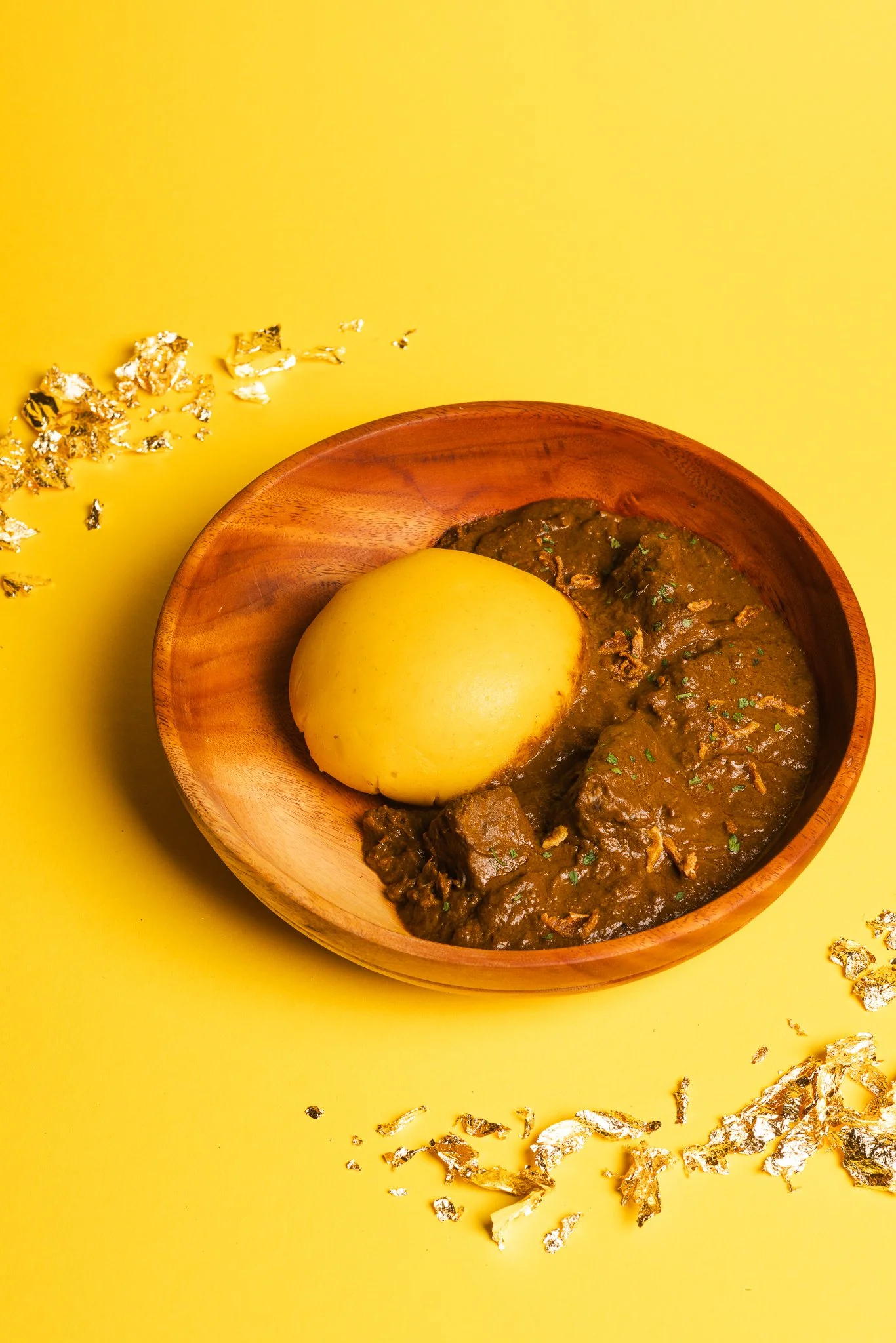 Futu banane sauce graine au boeuf