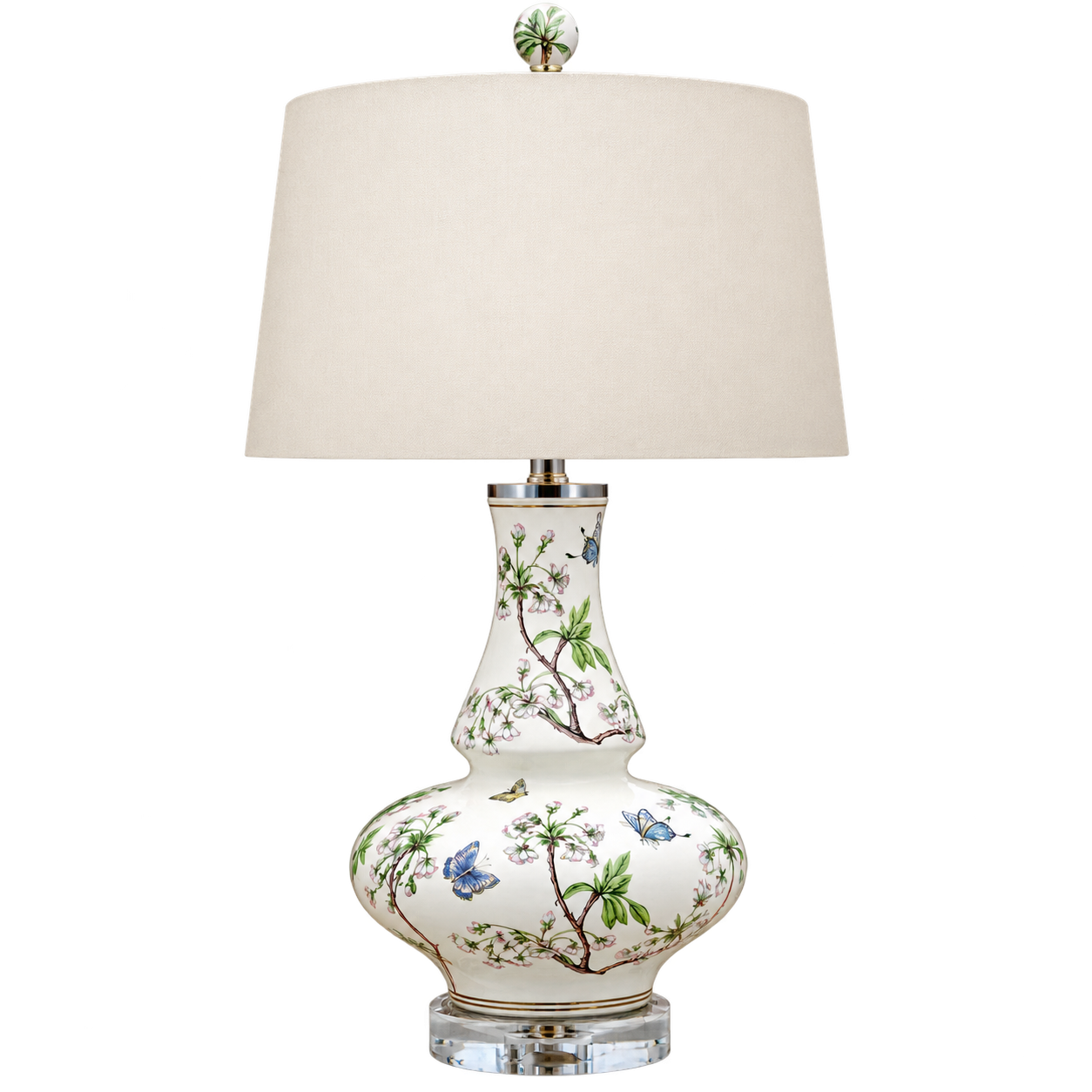 White Cherry Blossoms Lamp