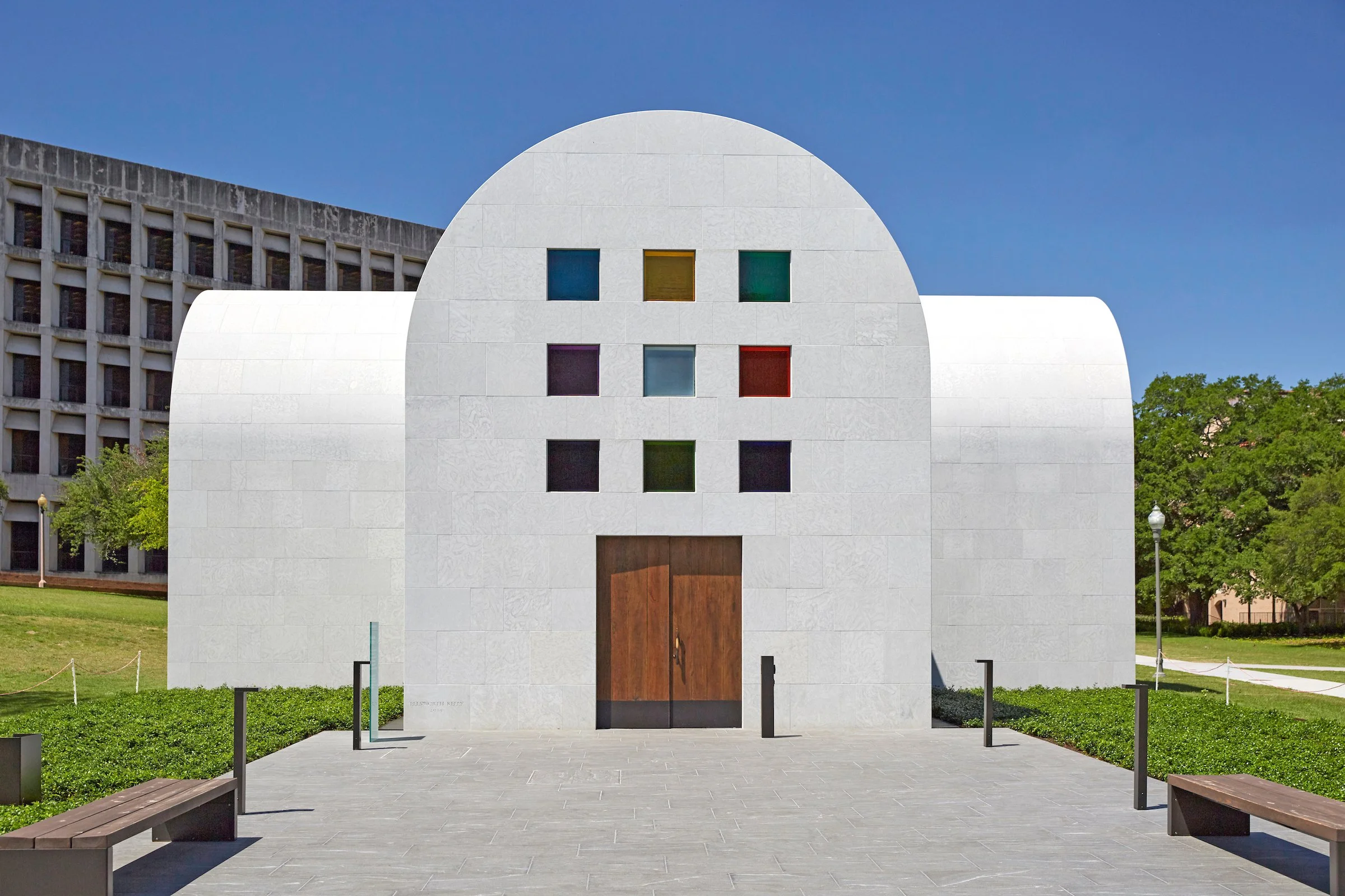 Ellsworth Kelly's "Austin" at Blanton Museum of Art Exterior