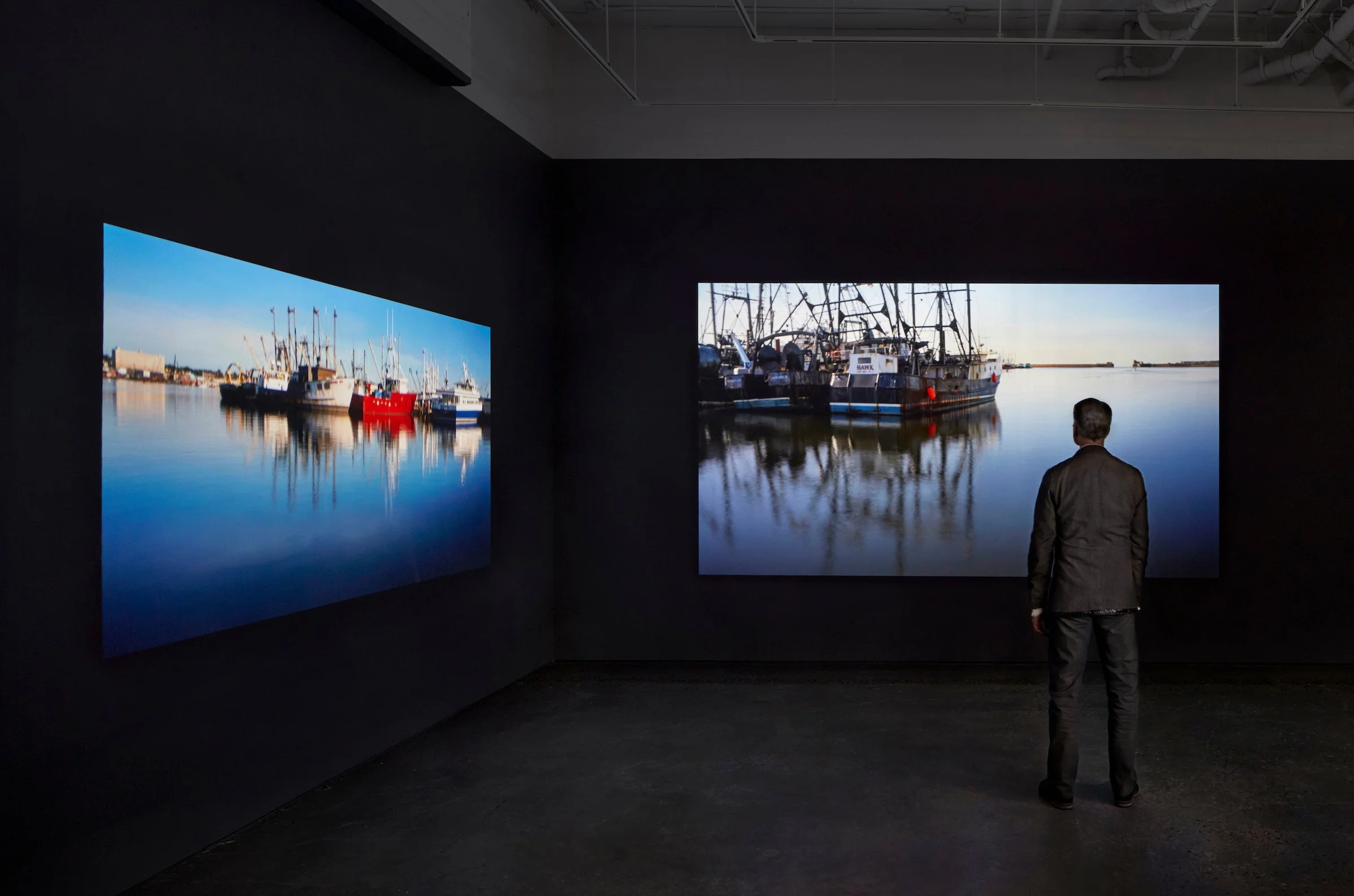 "pause" a peter campus Video Installation at Cristin Tierney Gallery