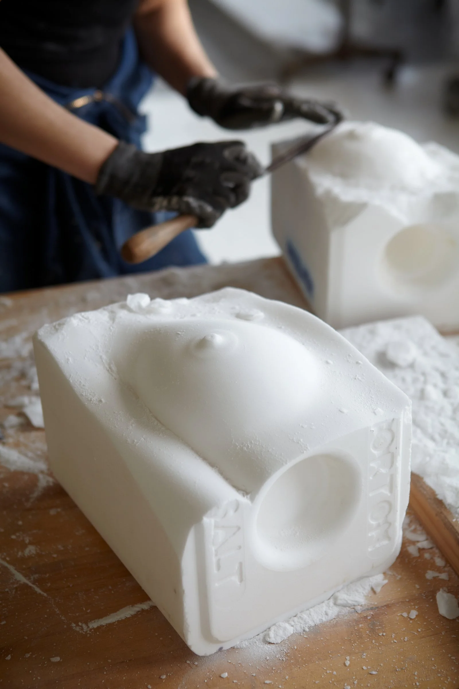 "Breast" Salt Lick Sculpture Detail by Malia Jensen 