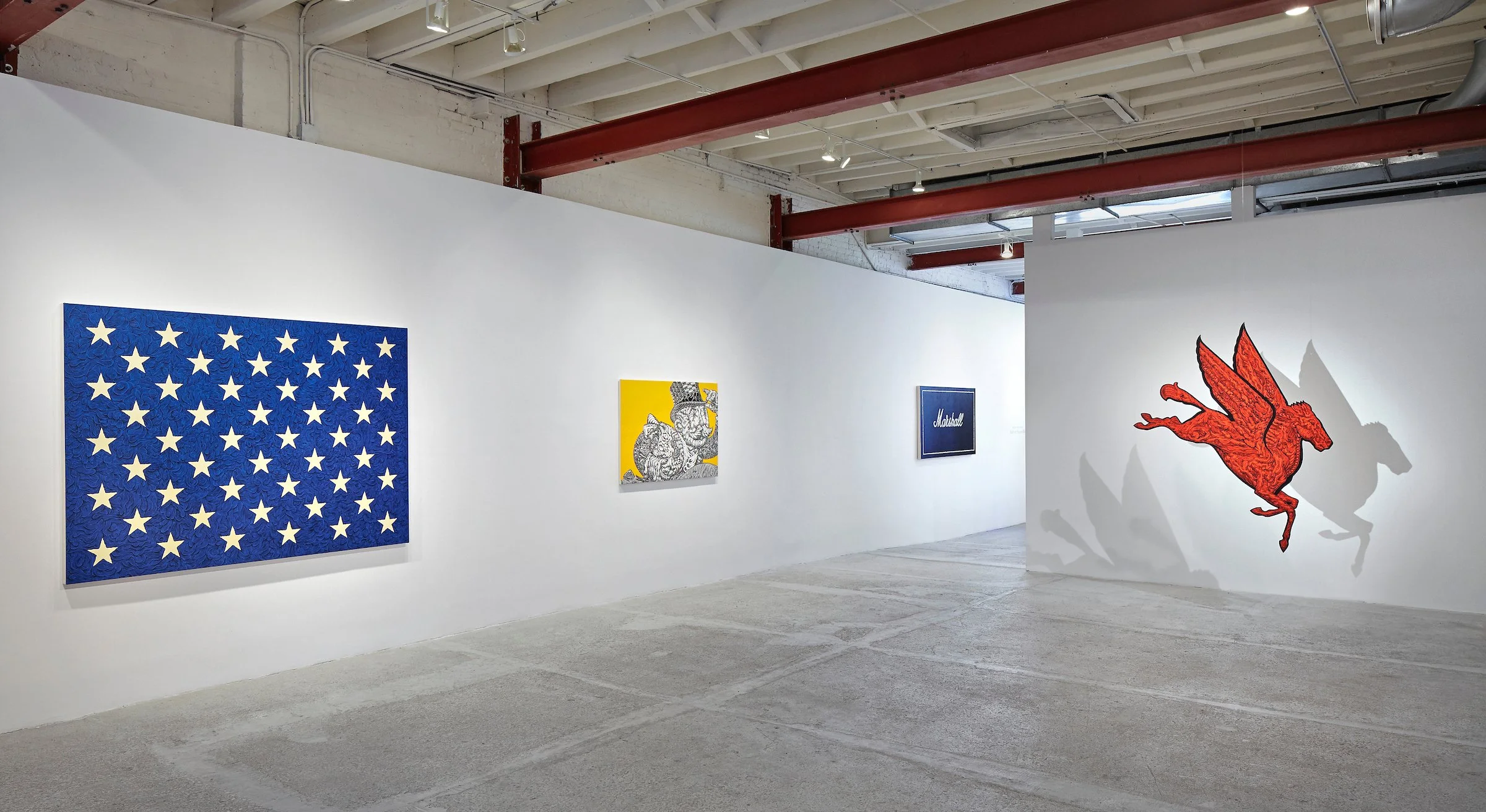 Mark Dean Veca Installation at Cristin Tierney Gallery