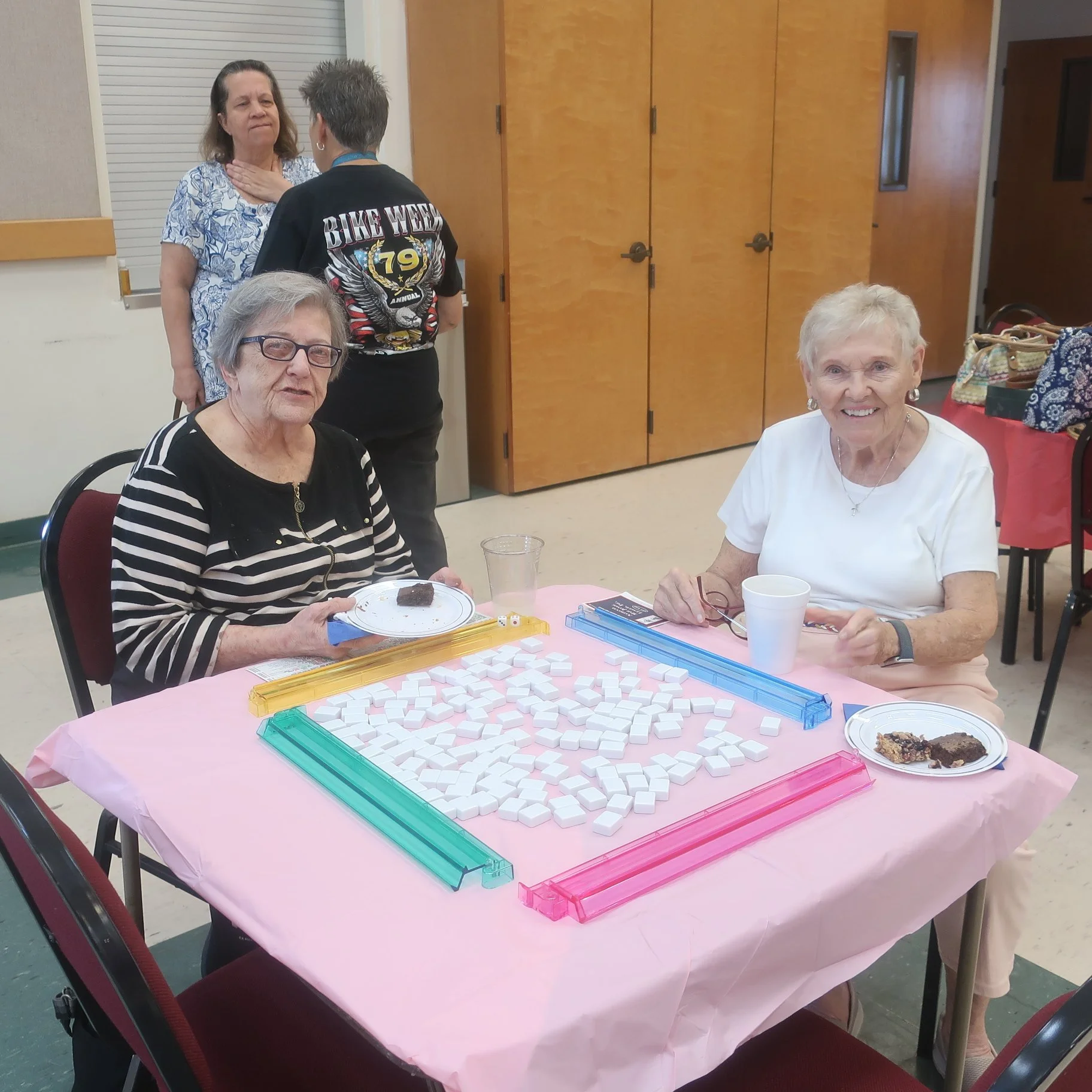 The Episcopal Church Women's Game Day, organized by Bobbi Palmer, was a hit with players spread out over 10 tables at Goddard Hall.  #portorangechurch #daytonaareachurch #episcopalchurch