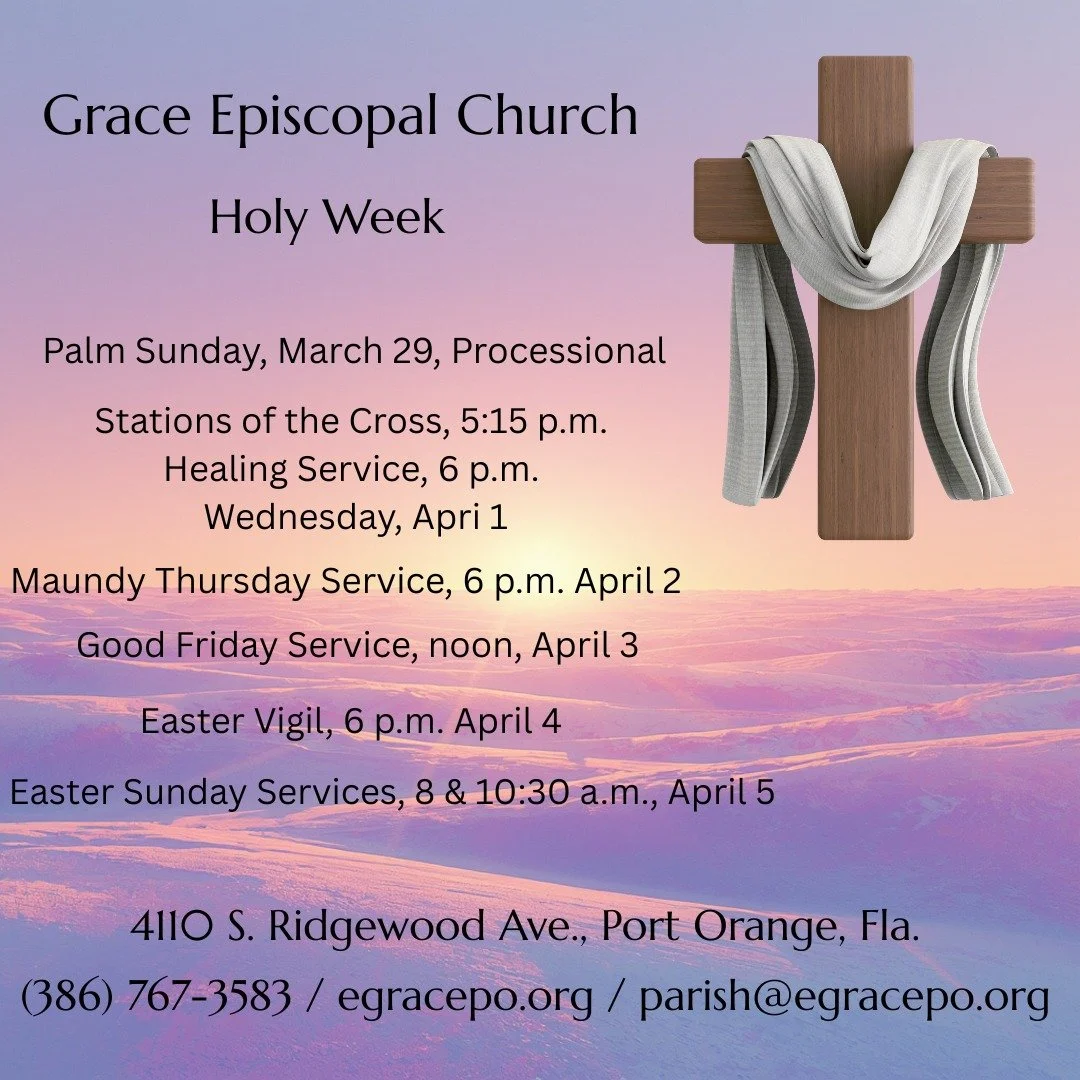 If you saw the previous post, please note, some of the events have changed.
 #portorangechurch #daytonaareachuch #episcopalchurch
