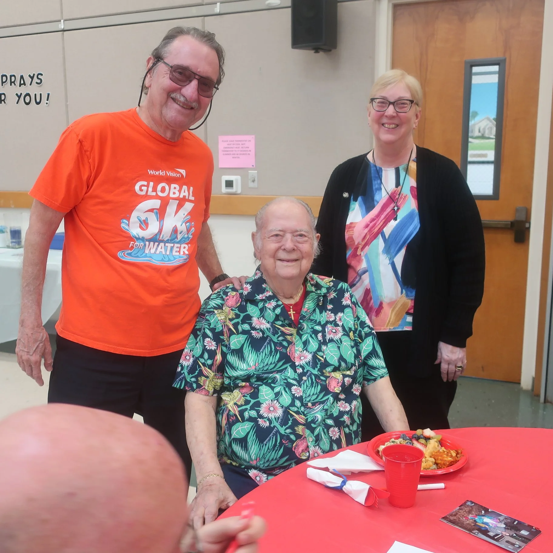 Fellow parishioners, family and friends helped Ron Jones celebrate his 90th birthday on Sunday, March 22, 2026, in Goddard Hall at Grace Episcopal Church. Mr. Jones was born on March 23, 1936. 
#portorangechurch #daytonaareachurch #episcopalchurch
