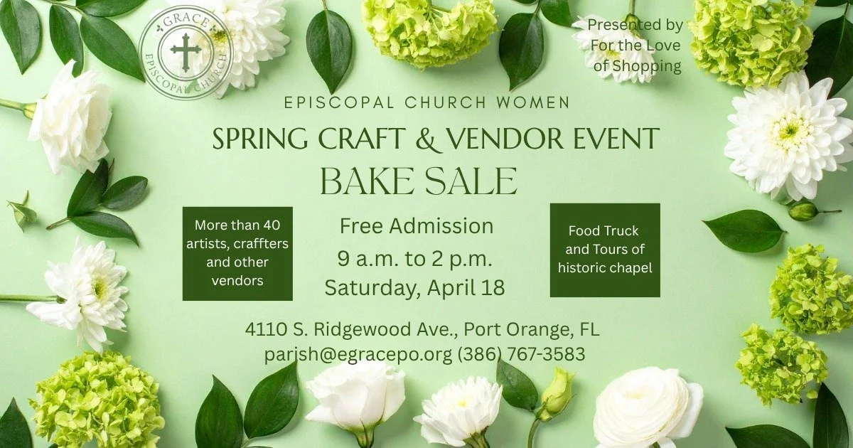 If you would like to participate in the Bake Sale, please sign up in the Narthex.

#daytonaareachurch  #portorangechurch #episcopalchurch