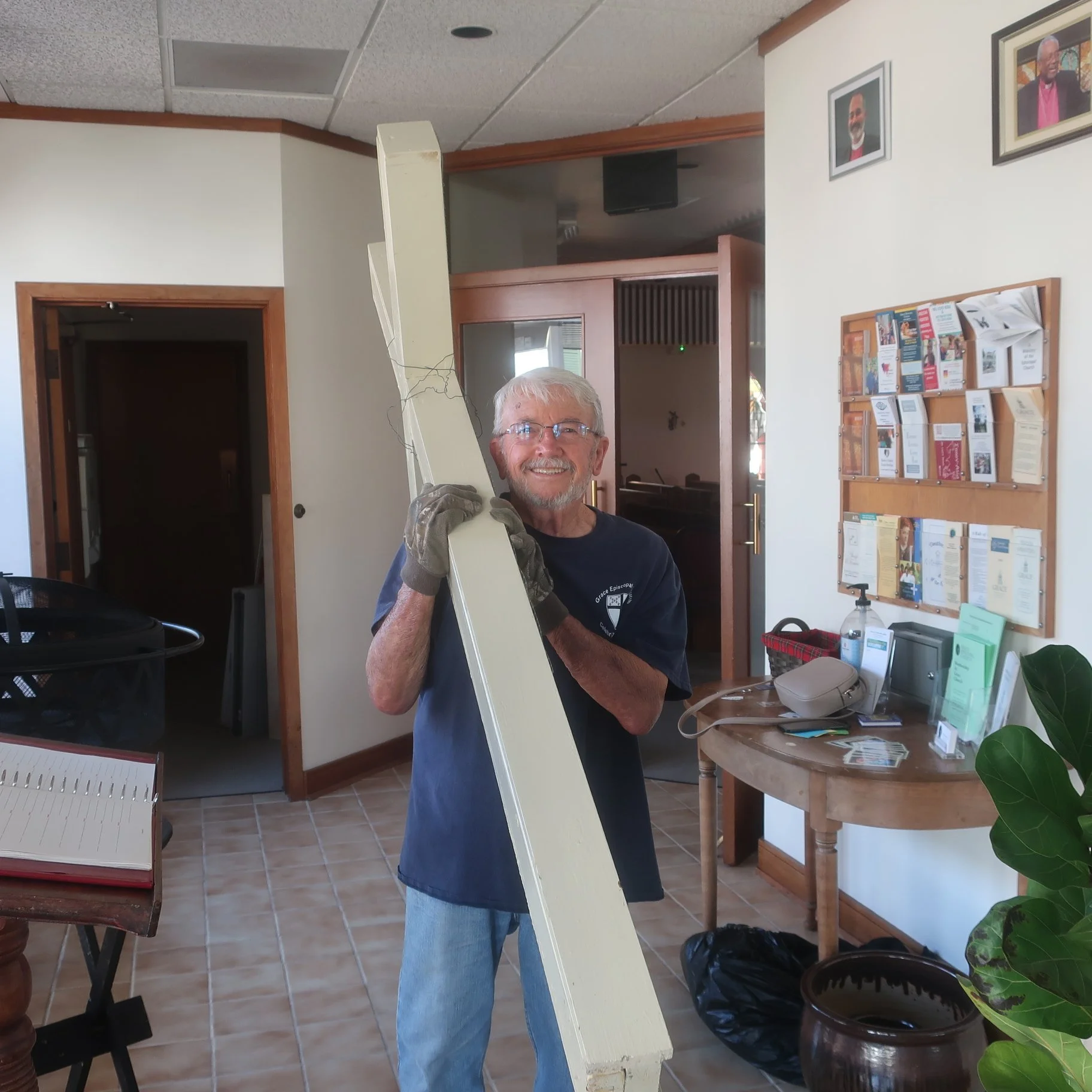 Volunteers created a flower garden in the Narthex of Grace Episcopal Church for Easter. The flowers will be sold in 2 weeks. For information, call the parish office (which is closed today, Monday, April 6) at 386-767-3583 or email parish@egracepo.org