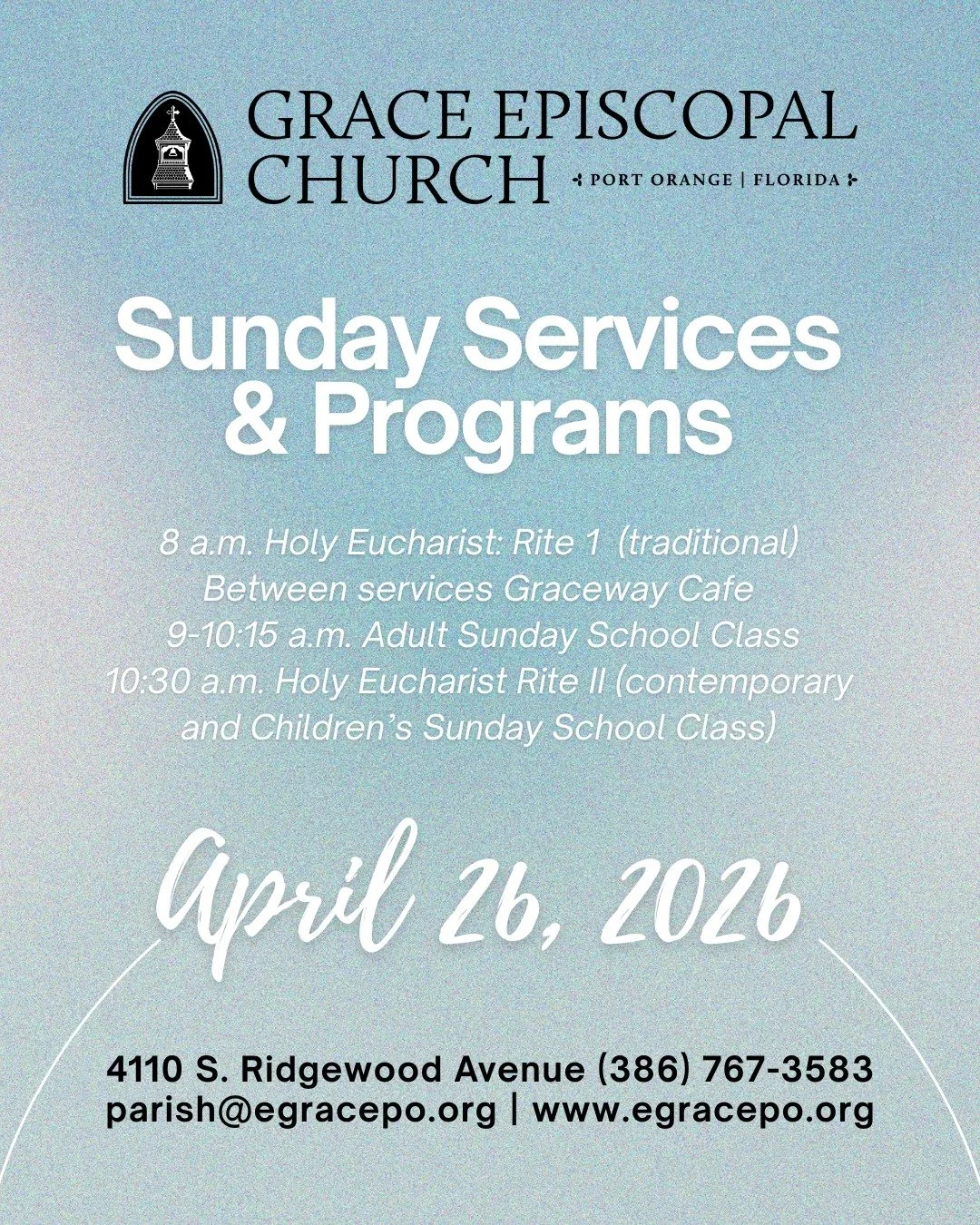 Come join us.

#portorangechurch #daytonaareachurch #episcopalchurch