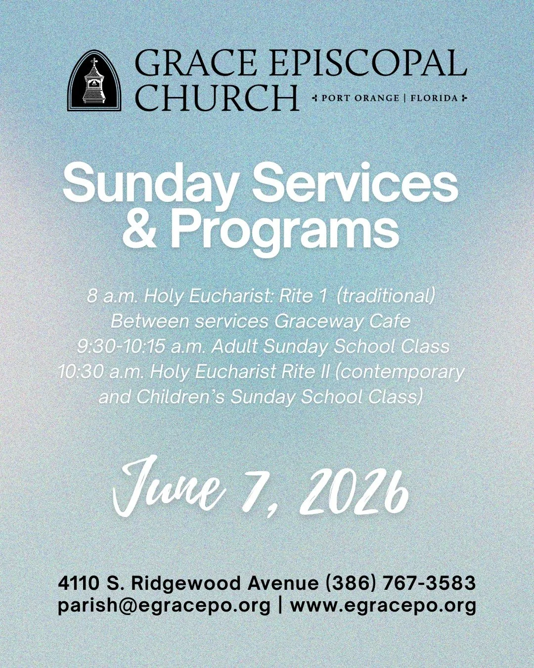 Looking for a cool, dry place to spend about 90 minutes? We've got you covered.

#portorangechurch #daytonaareachurch #episcopalchurch