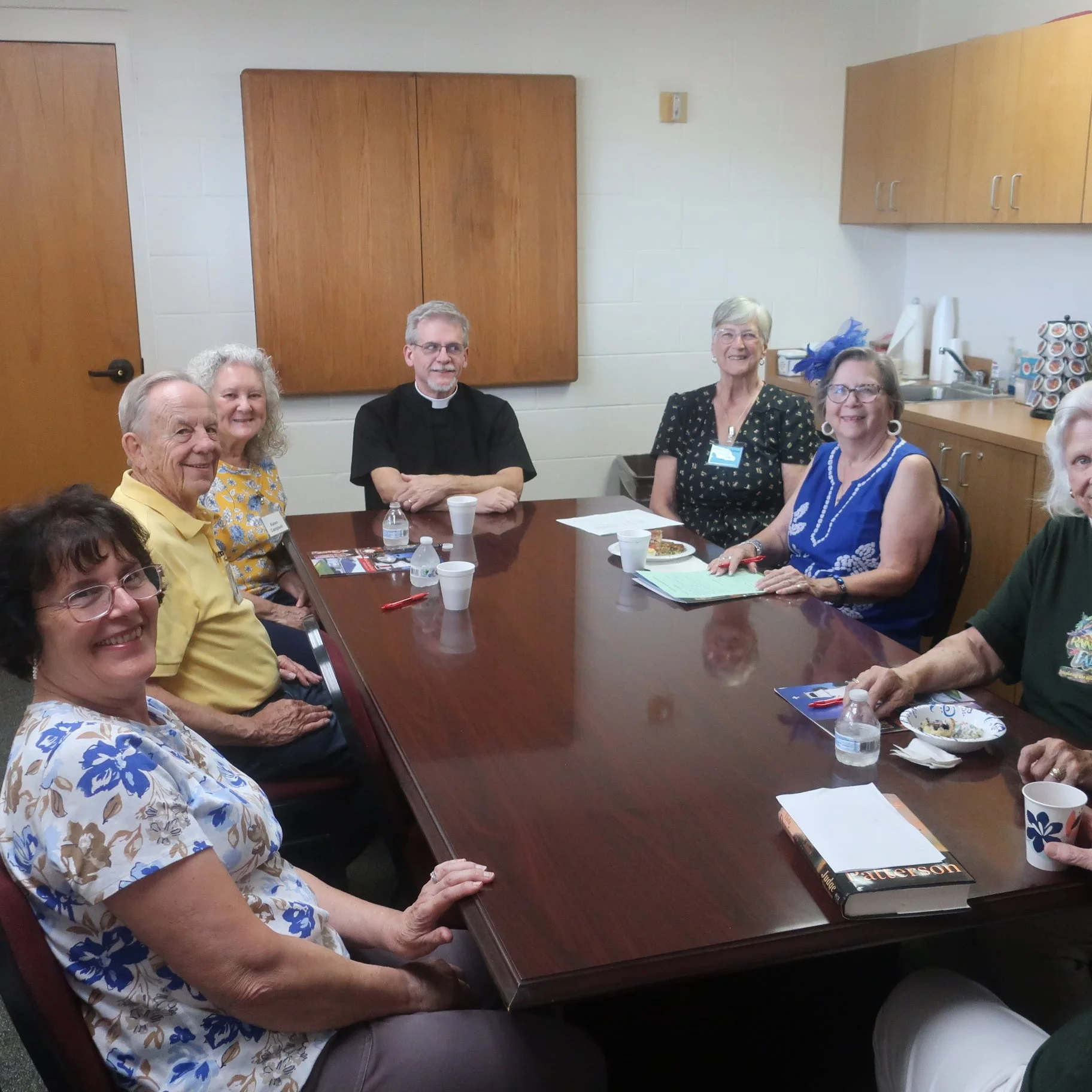 Fr. Gary Jackson and members of the Vestry welcomed some newcomers to Grace Episcopal Church during a Newcomers Coffee on Sunday, June 7. If you'd like to join our church, just come to a service at 8 or 10:30 a.m. any Sunday at 4110 S. Ridgewood Ave.