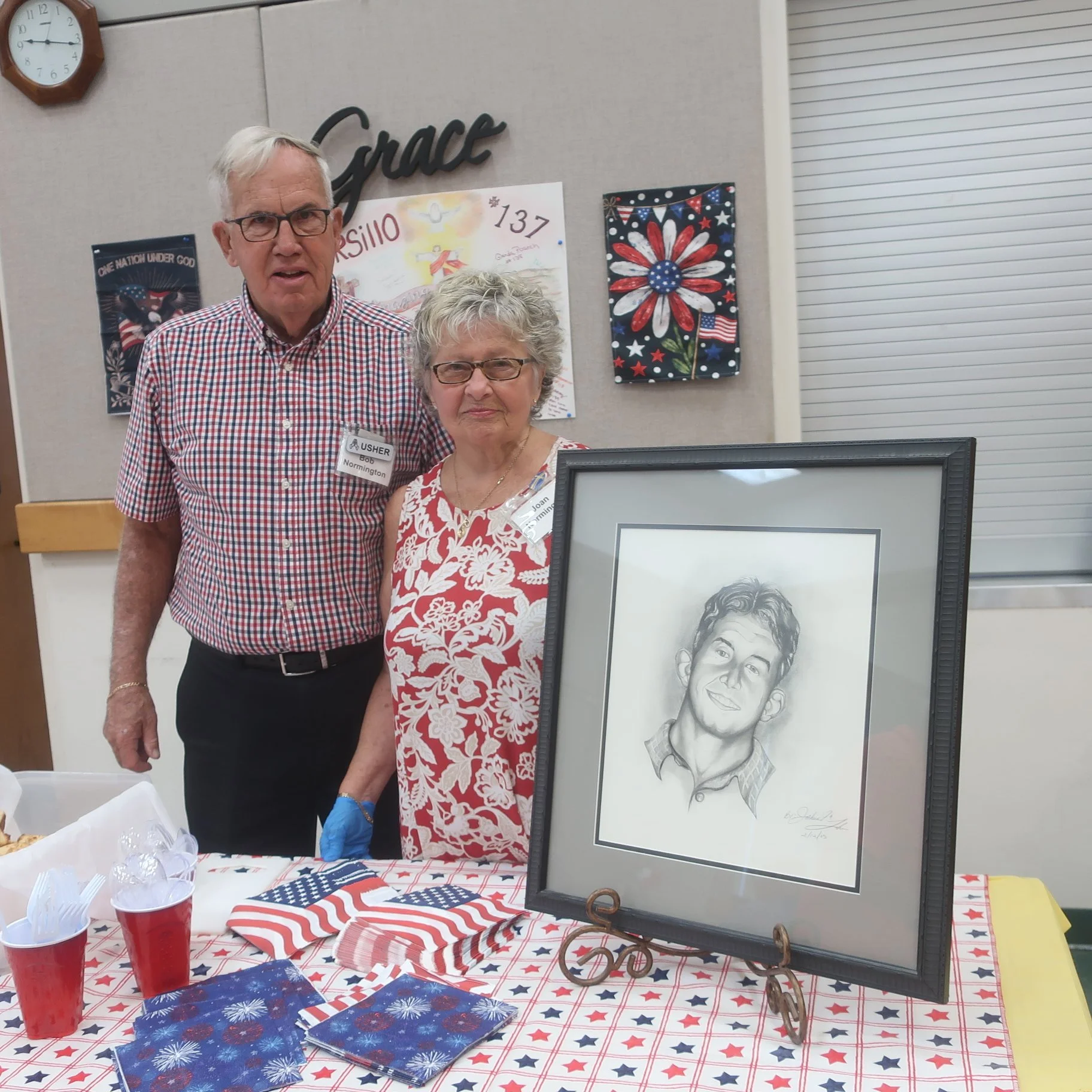 As part of the annual memorial to their son, Chad, Bob and Joan Normington generously provided strawberry shortcake to the congregation Sunday, June 28, as part of Graceway Cafe.