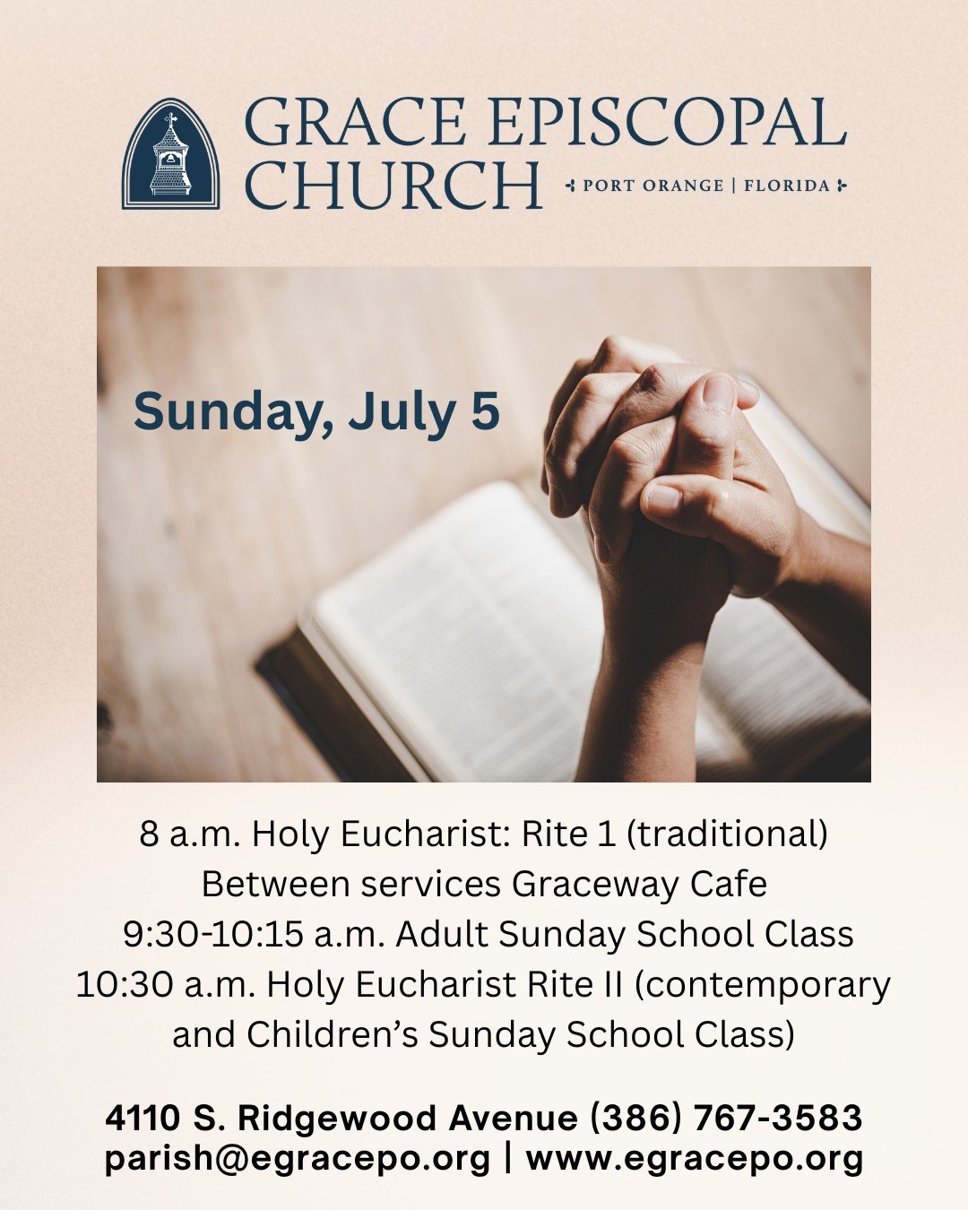Celebrate your independence with us! All are welcome.

#portorangechurch #daytonaareachurch #episcopalchurch #gracechurch