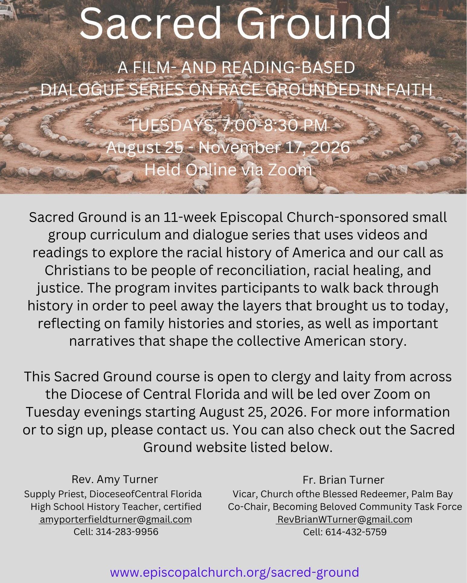 For the "Church of Open Arms," this is crucial information. If you have the time on Tuesday evenings, please consider Zooming in.

#portorangechurch #daytonaareachurch #episcopalchurch #gracechurch