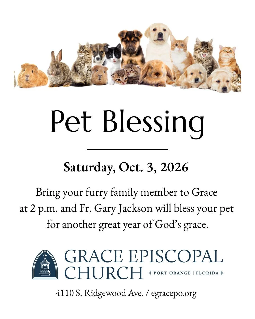 A furry event!

#portorangechurch #gracechurch #daytonaareachurch #episcopalchurch
