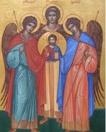 Happy Michaelmas!  The Feast of St. Michael and All Angels honors Archangel Michael (leader of the heavenly armies) and all the angelic hosts. It recognizes their role as God's messengers, defenders and servants. Celebrated on Sept. 29 in Western  Tr